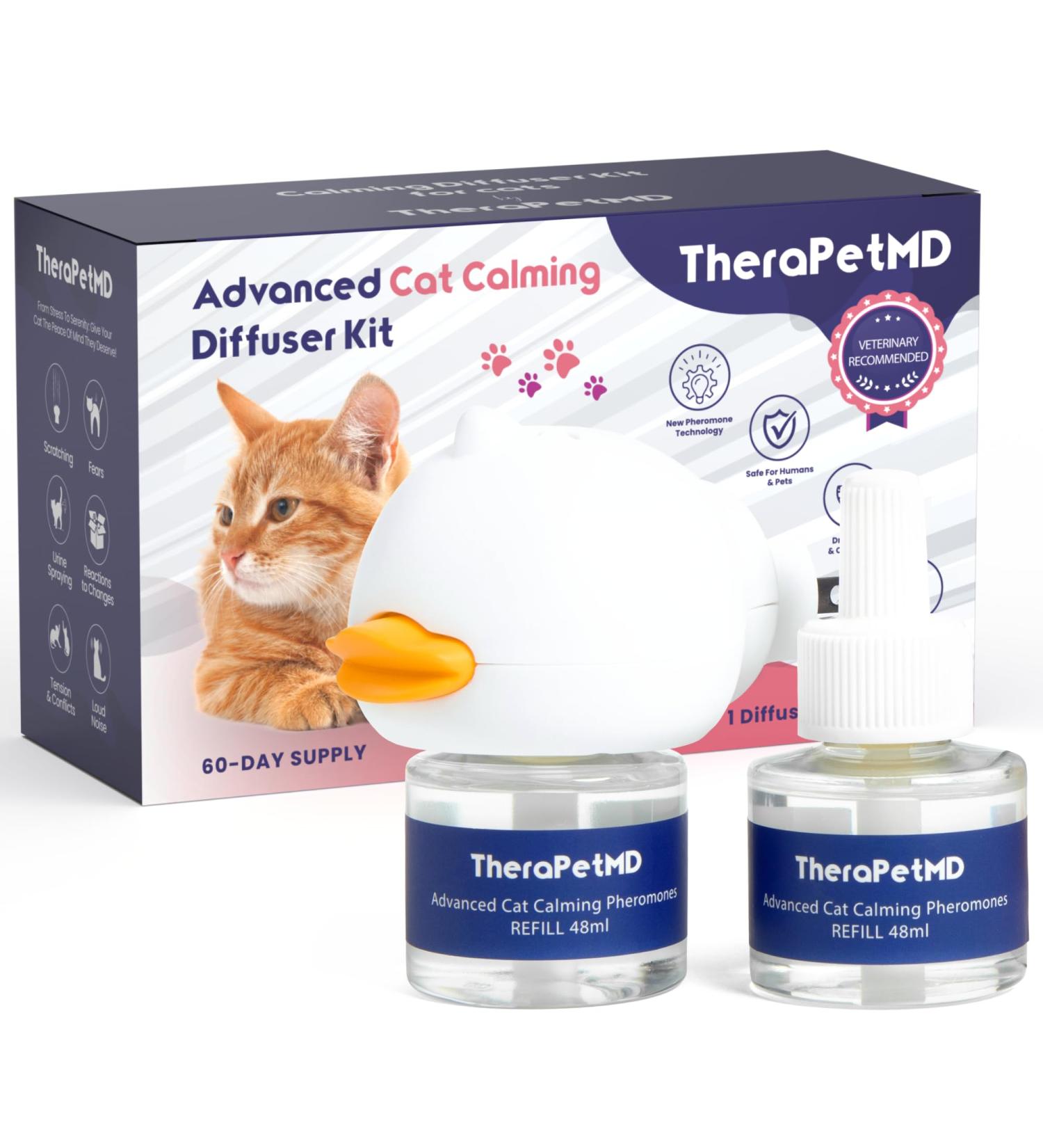 Cat Calming Diffuser 60 Day Starter-Kit Advanced Cat Pheromones Calming Diffuser Anti-Anxiety and Cat Pheromone Diffuser for Kittens and Cats - Buy Online on GoSupps.com