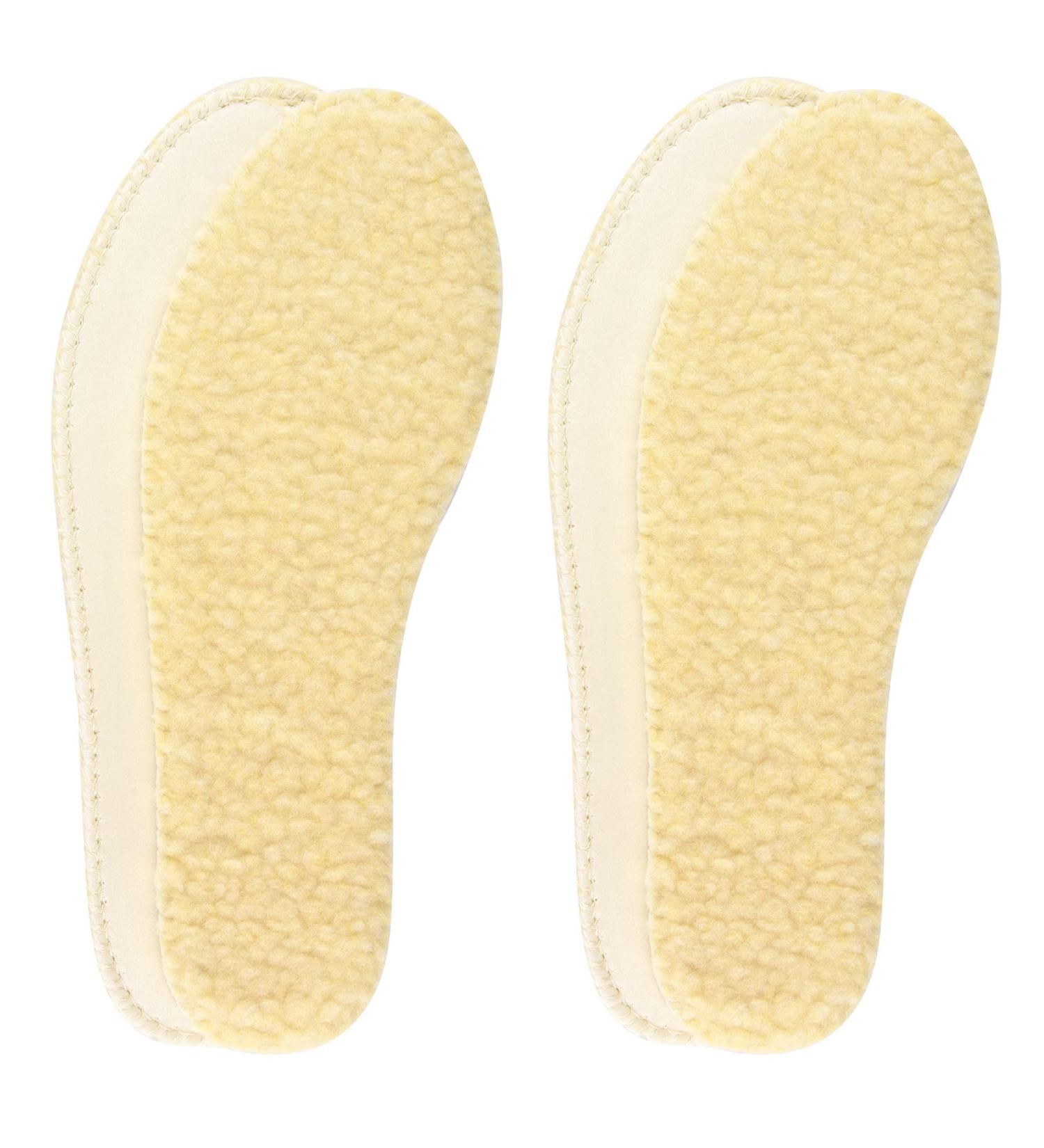 Knixmax Sheepskin Insoles for Men & Women Non-Slip Wool Comfort Inserts for Boots & Sneakers - 2 Pairs - Beige - Size 8 US / EU 41 - Buy Online on GoSupps.com