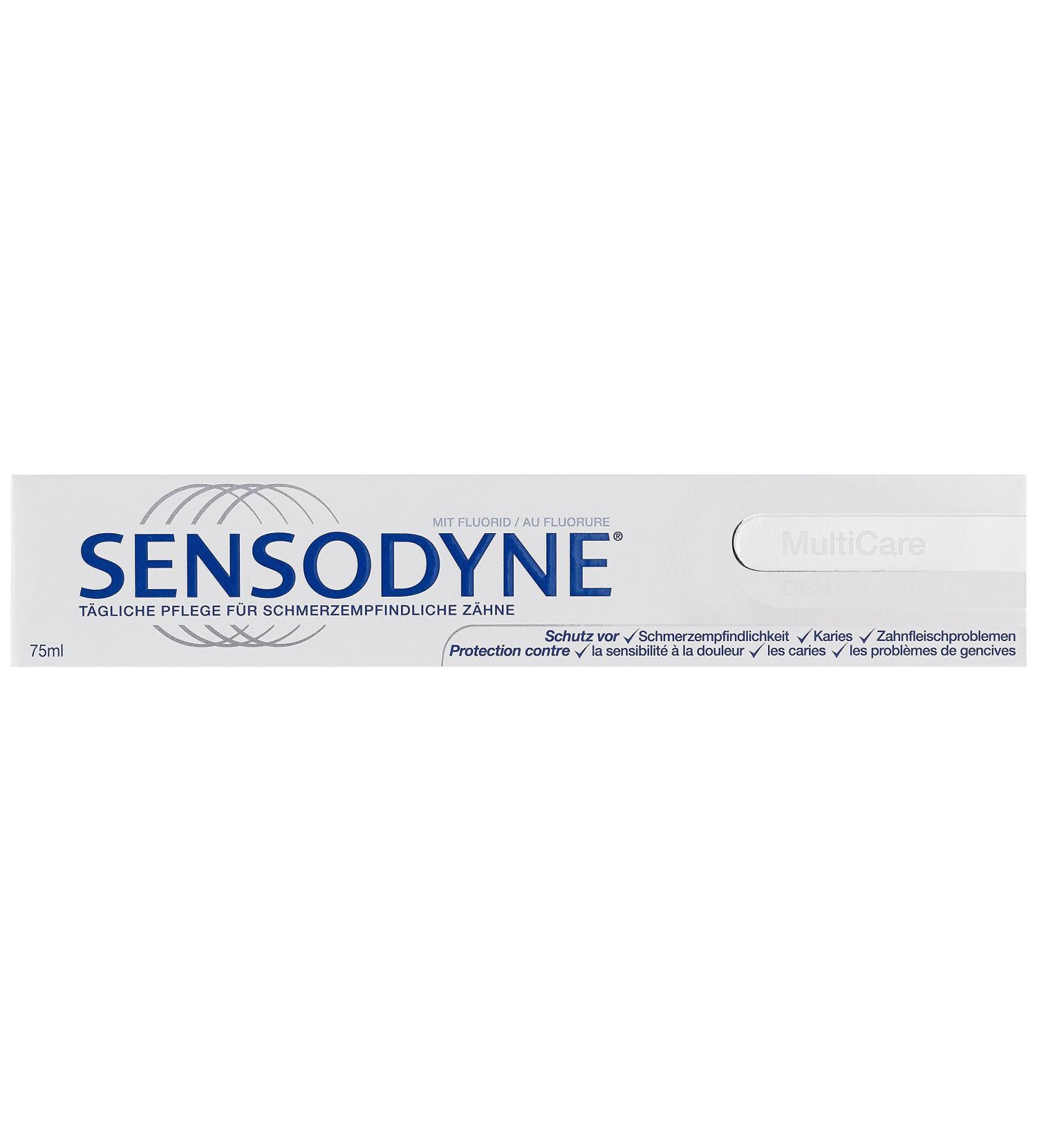 Sensodyne MultiCare Gentle White Daily Toothpaste with Fluoride 1x75ML for sensitive teeth