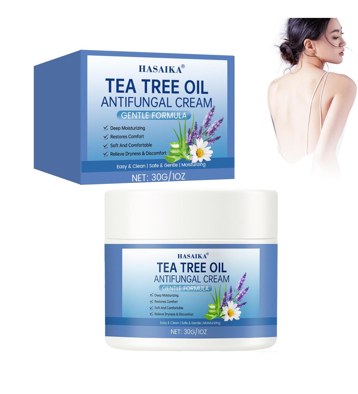  HASAIKA Tea tree oil cream anti-wrinkle moisturizing and nourishing cream suitable for full body care (30 g) - Buy Online on GoSupps.com