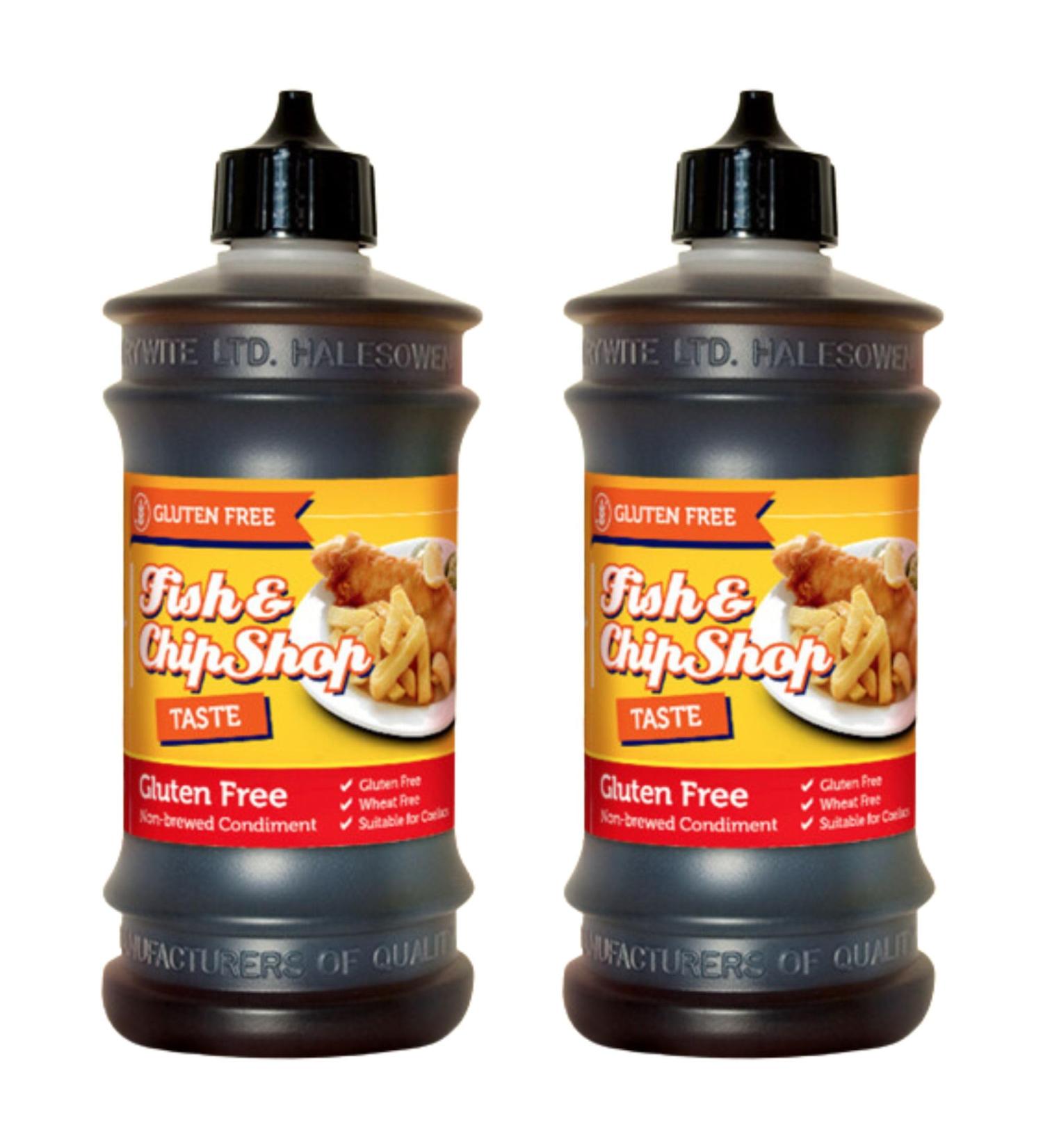 Fish and Chip Shop Gluten Free Vinegar - Non Brewed Condiment Malt Vinegar Flavour - Wheat Free - 315ml - Pack of 2 - Buy Online on GoSupps.com