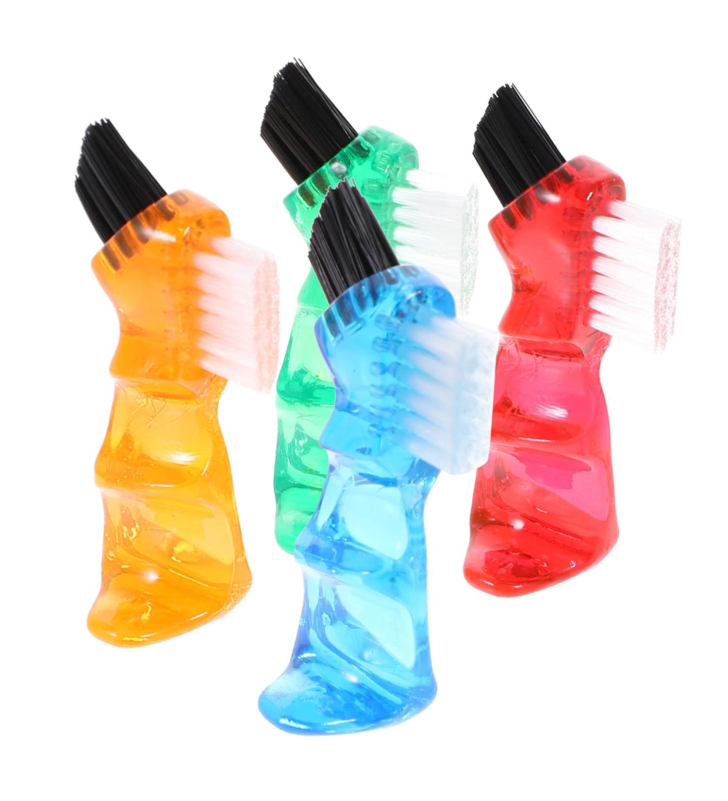 Magiclulu 4-Piece Prosthetic Toothbrush Set - Double Head Mini Oral Care Tool for Practical Cleaning & Portability - Buy Online on GoSupps.com