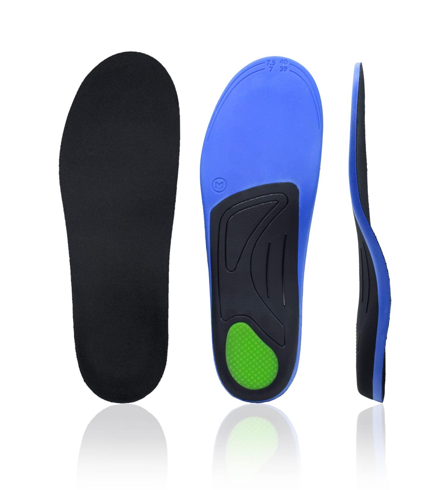 Orthotic Insoles for Plantar Fasciitis & Arch Support | Women 9-10/Men 7-8 | Shoe Inserts for Flat Feet & Foot Pain - Buy Online on GoSupps.com