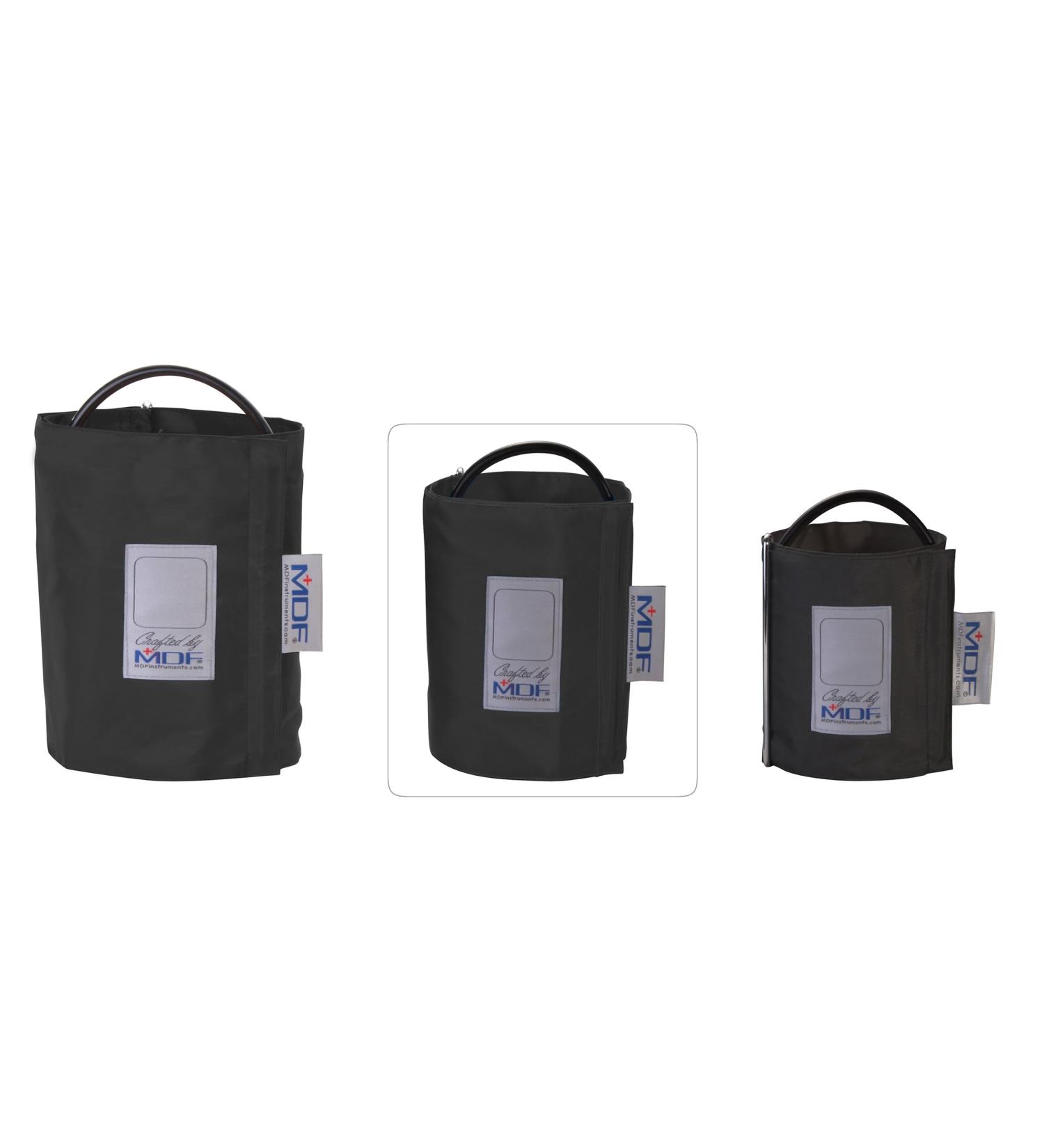 MDF Latex-Free Large Adult Replacement Blood Pressure Monitor Cuff D-Ring - Single Tube - Black (MDF2080461D-11)