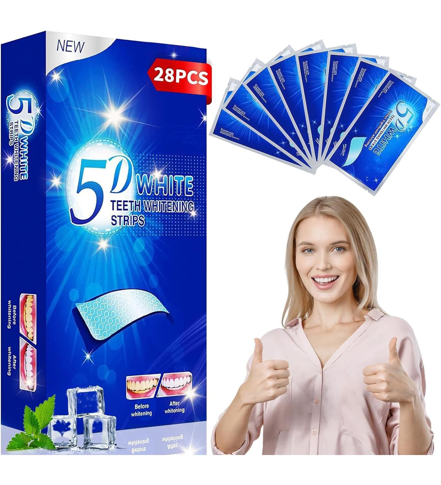 Ikkab Teeth Whitening Strips - 28 Mint Flavor Stripes for Fast Enamel Stain Removal | At-Home Tooth Bleaching - Buy Online on GoSupps.com