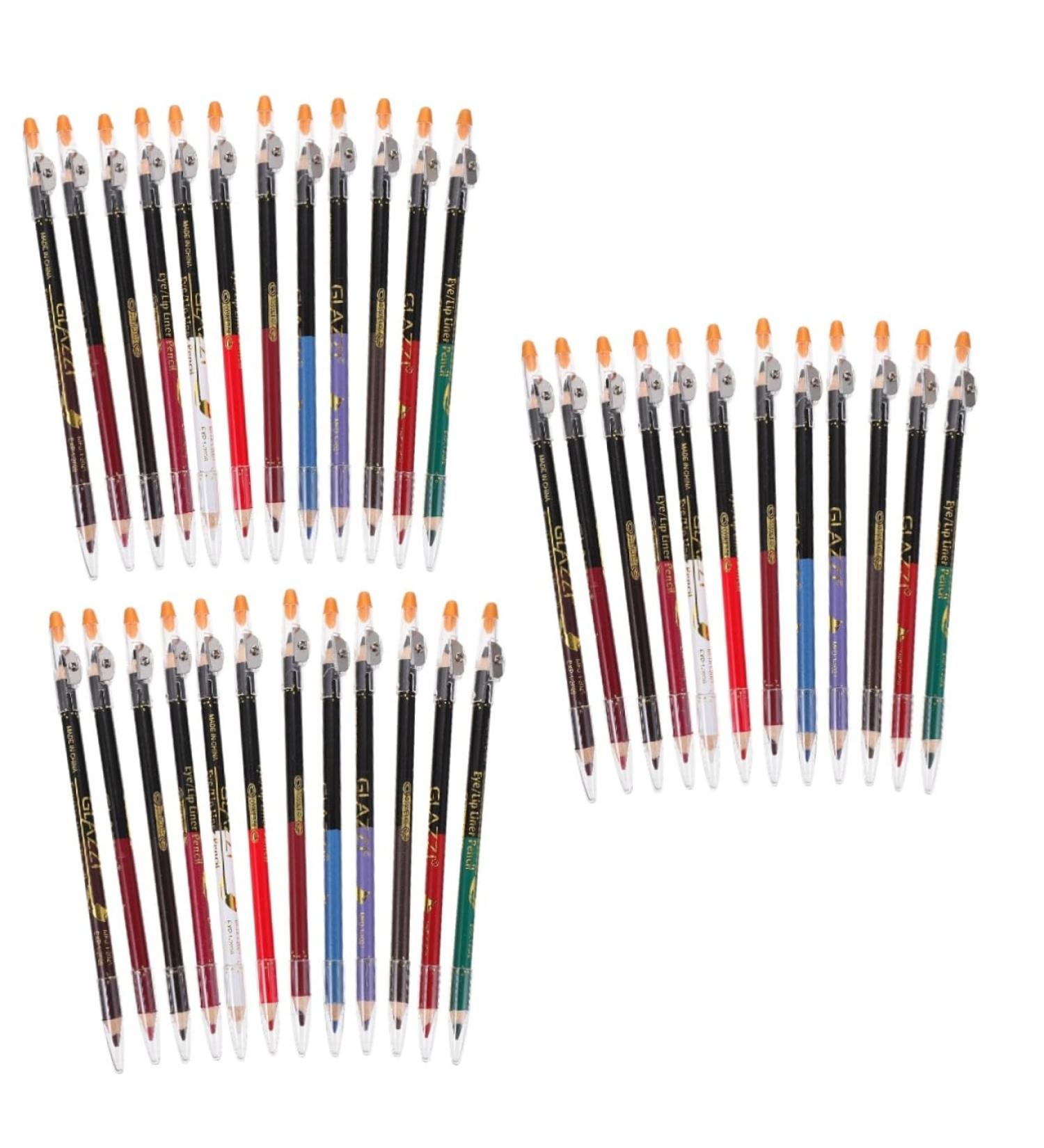 Healvian 36 Pcs Lip Liner Eyeliner Lip Liner Pencil Eyeliner Black Eye Shadow Pencil Eyeliner Pen Wooden - Buy Online on GoSupps.com