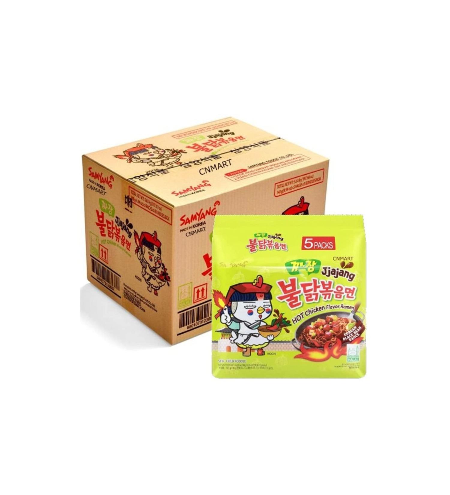 CNMART Samyang Hot Chicken Flavor Ramen - Jjajang Halal Instant Noodles (Korean Black Bean Sauce) - Pack of 40  - Buy Online on GoSupps.com