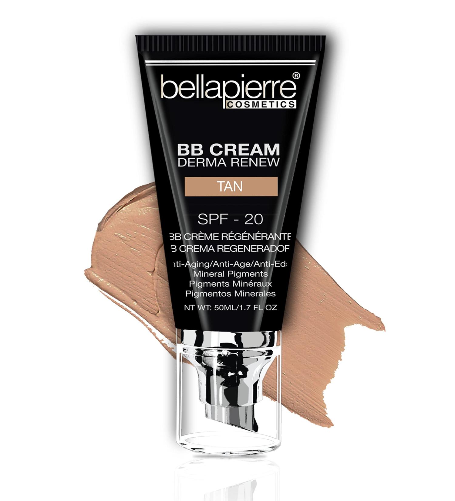 Bellapierre BB Cream SPF 20 - 48g Tan | Concealer, Foundation, Moisturizer | Non-Toxic, Paraben-Free | Pump Top Applicator - Buy Online on GoSupps.com