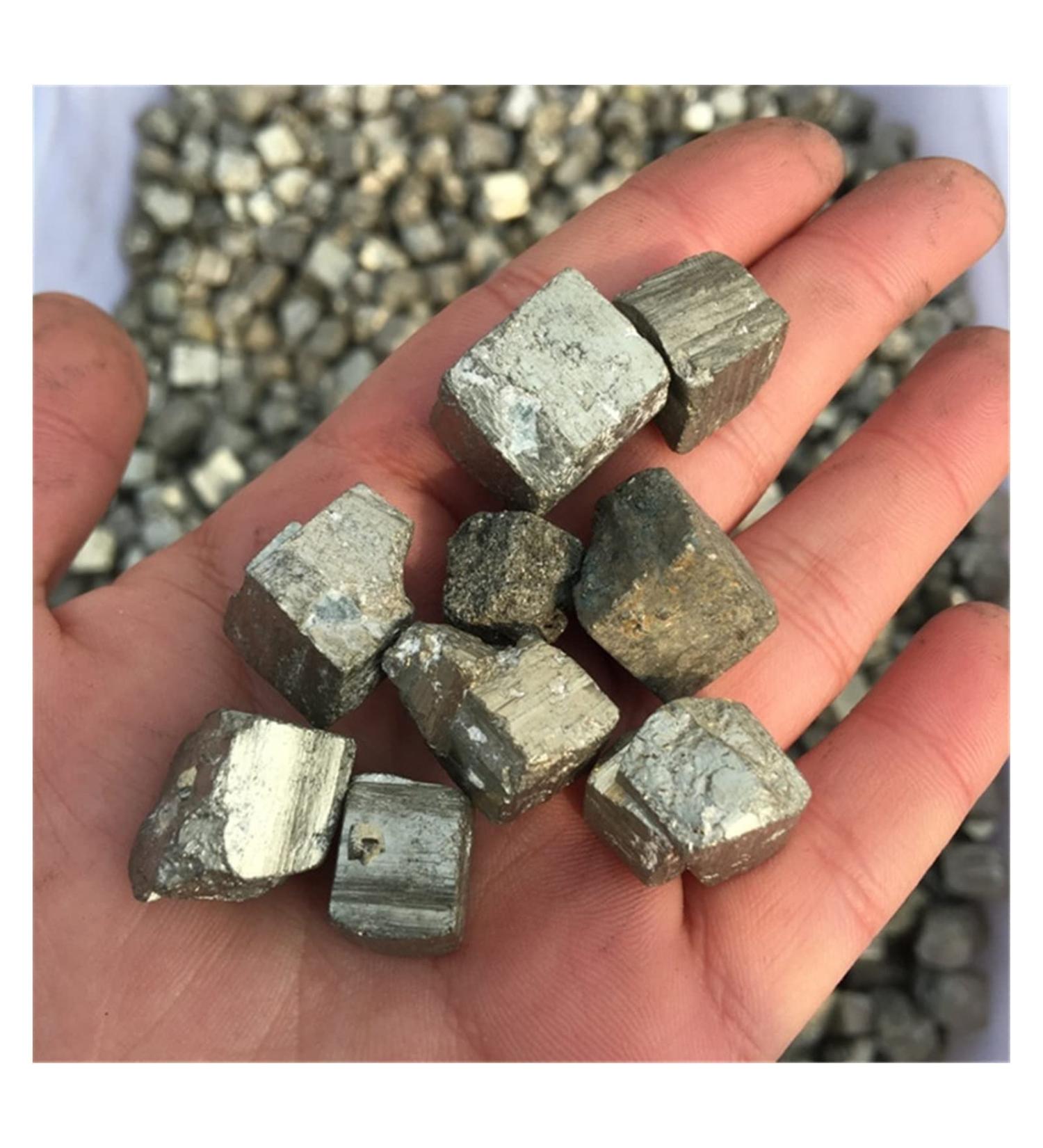 Natural Crystal Rough 1500g Wholesale Bulk Polished Crystal Cubes Natural Quartz Pyrite Tumbled Stones for Decoration Home Decoration Chakra Reiki Balancing