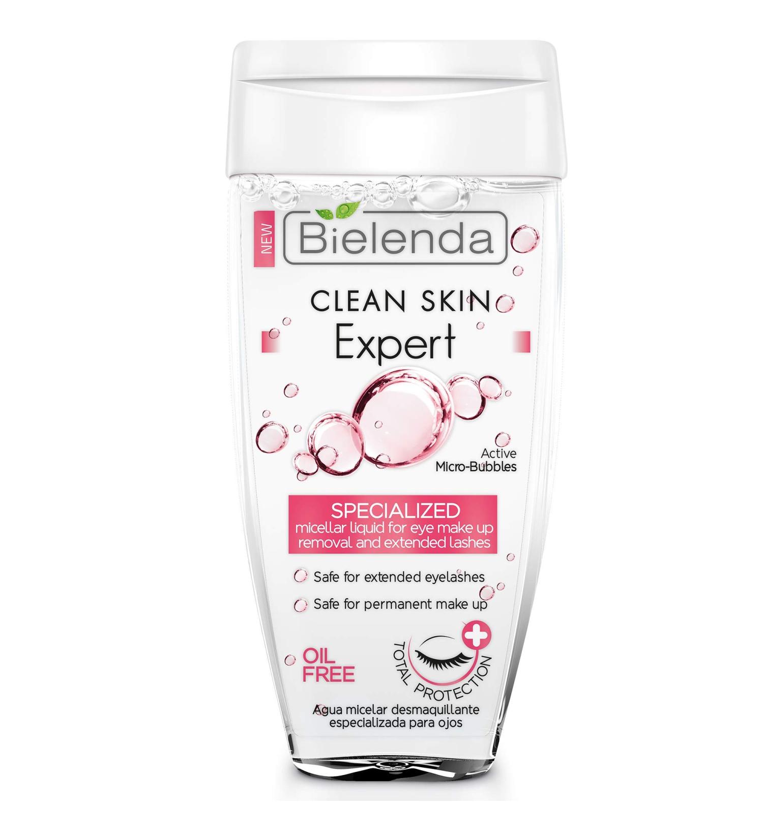 Bielenda Clean Skin Expert Eye Make-Up Remover for Eyelash Extensions - 150ml | Best International Shipping - Buy Online on GoSupps.com