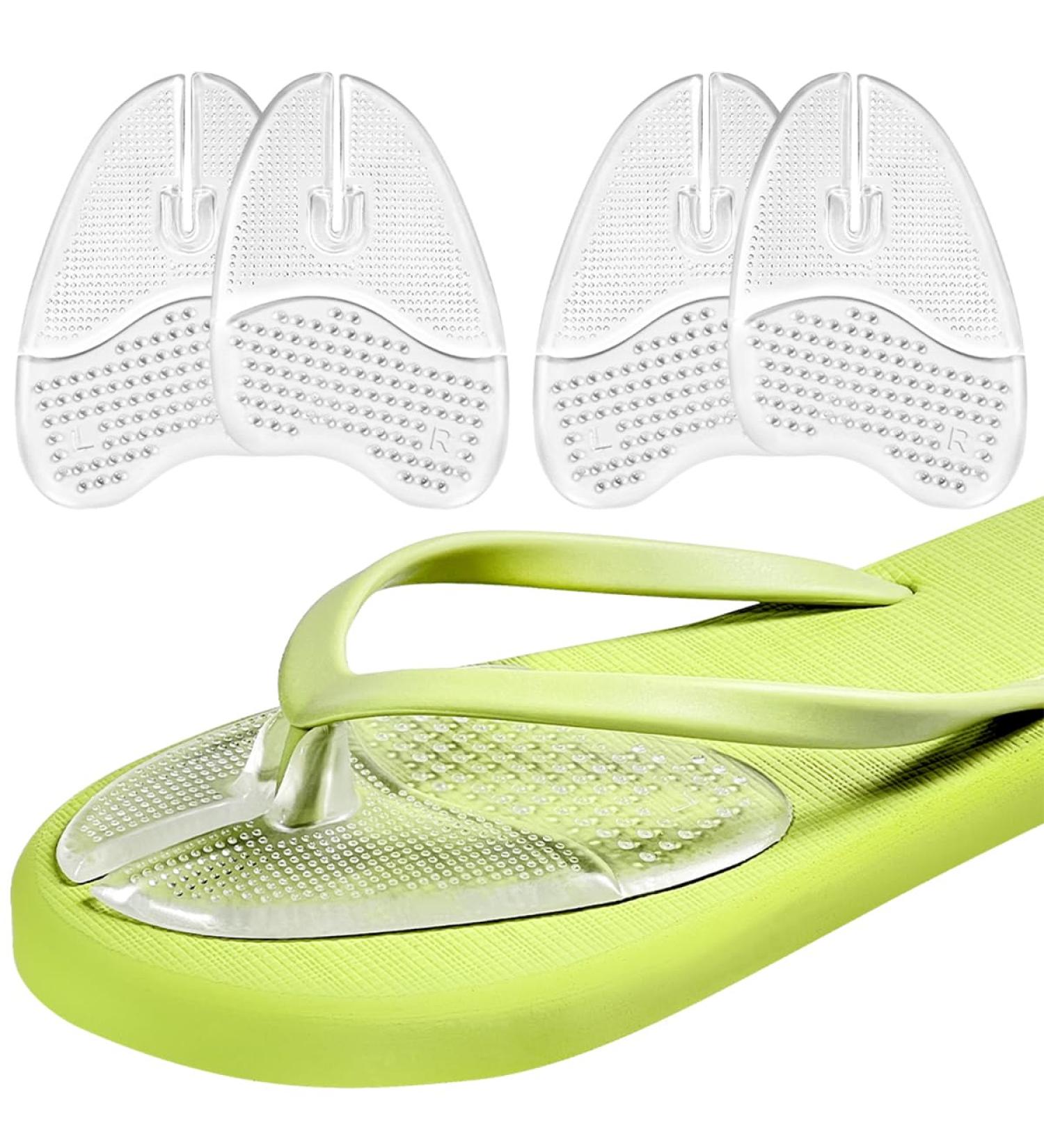 Gel Metatarsal Pads & Toe Protectors for Flip-Flops | Ball of Foot Cushions for Forefoot Pain Relief - Unisex 2 Pairs (Clear - Buy Online on GoSupps.com
