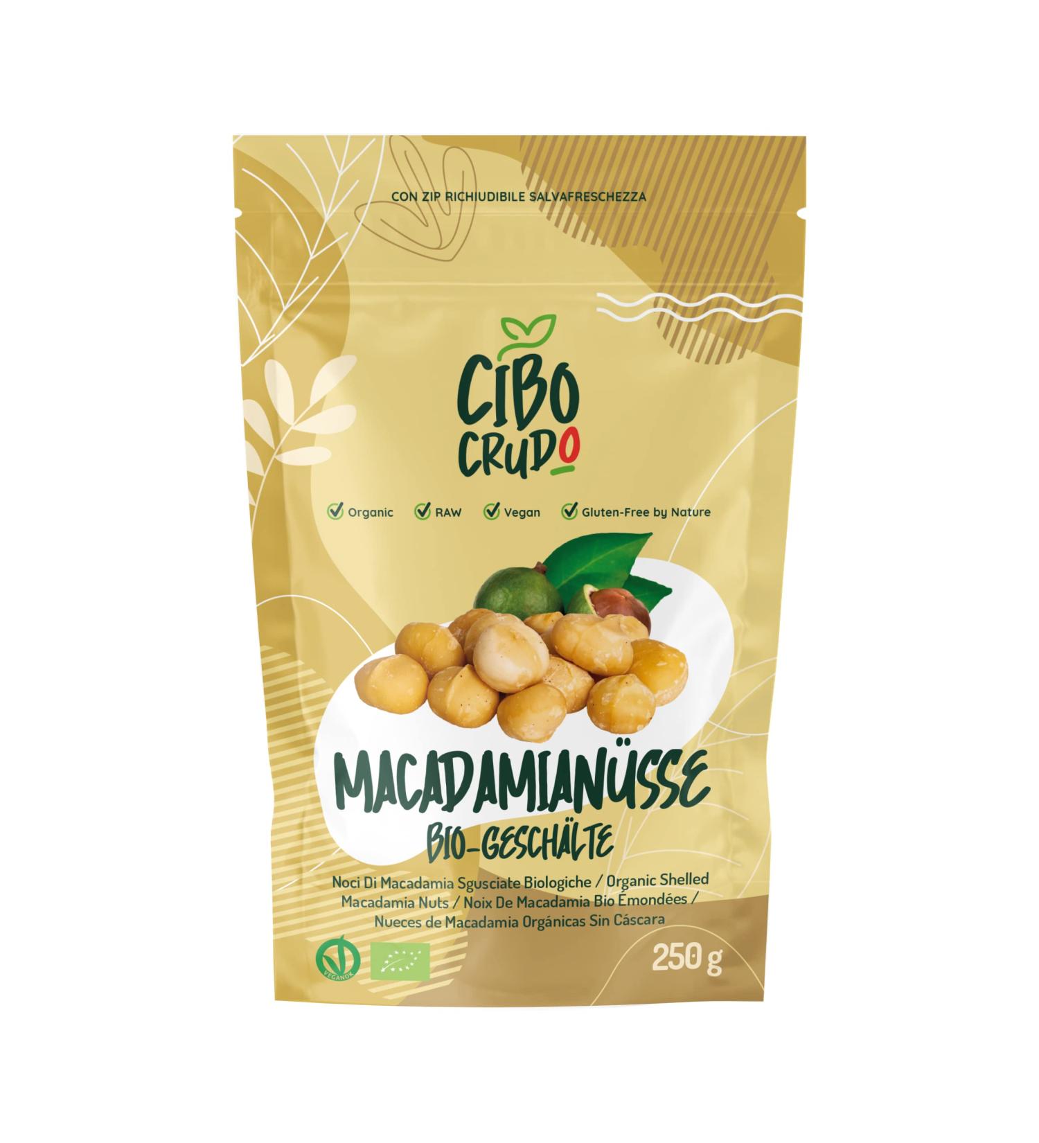 Organic Macadamia Nuts 250g - Raw & Unsalted Rich in Fiber & Minerals | S nk Kerne - Buy Online on GoSupps.com