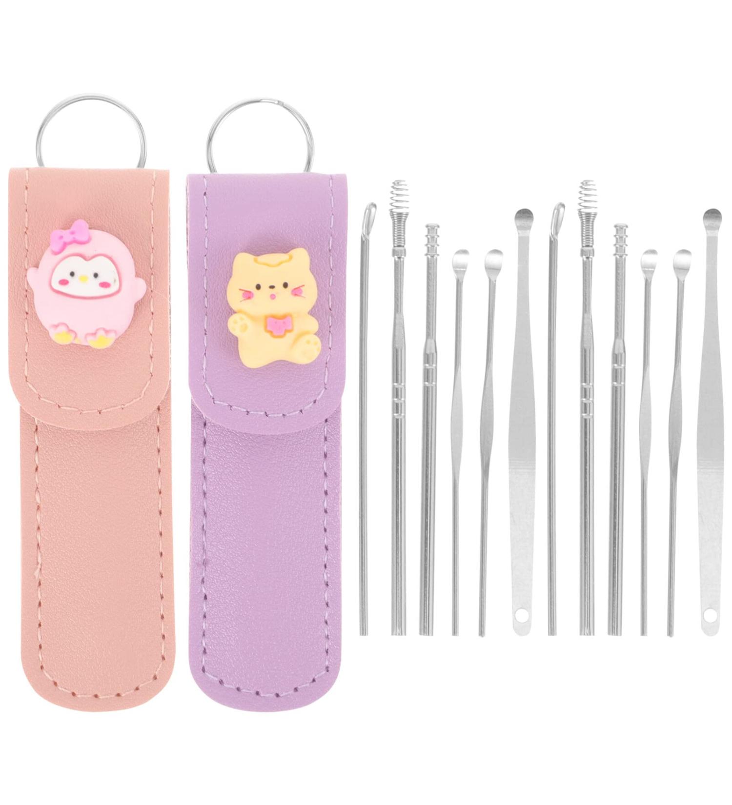 LALAFINA Ear Wax Removal Kit - 2 Sets, Ear Cleansing Tool with Storage Box - Home and Travel Ear Cleaner - Buy Online on GoSupps.com