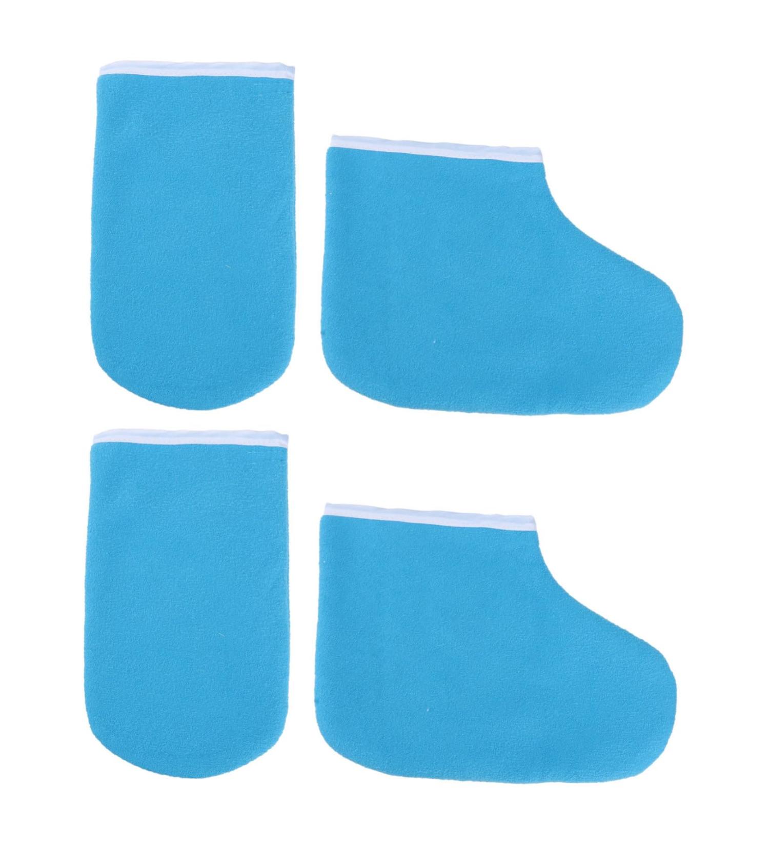 Vaguelly Kit Soin Mains Pieds Paraffine Socks Chaussettes Cir es Tailles Unique Coton Thermique Bleu Profond Bain Paraffine Hydratation Spa Usage Domestique Professionnel - Buy Online on GoSupps.com