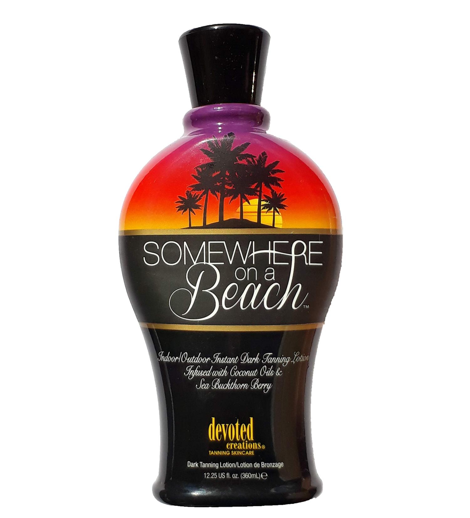 Somewhere on a Beach, Indoor Outdoor, Instant Dark Tanning Lotion 12.25 Ounce