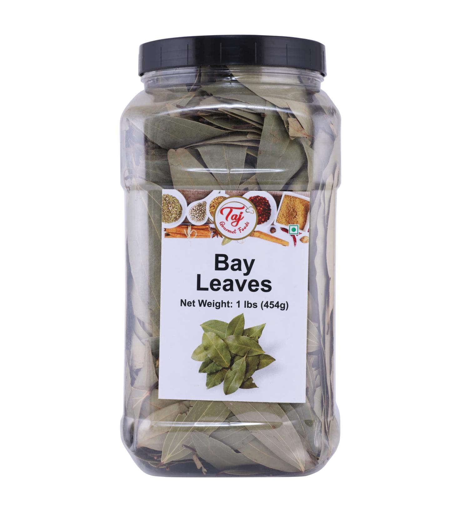 Taj Indian Bay Leaves (Tej Patta) - 16oz Jar - Authentic and Fresh - Buy Online on GoSupps.com