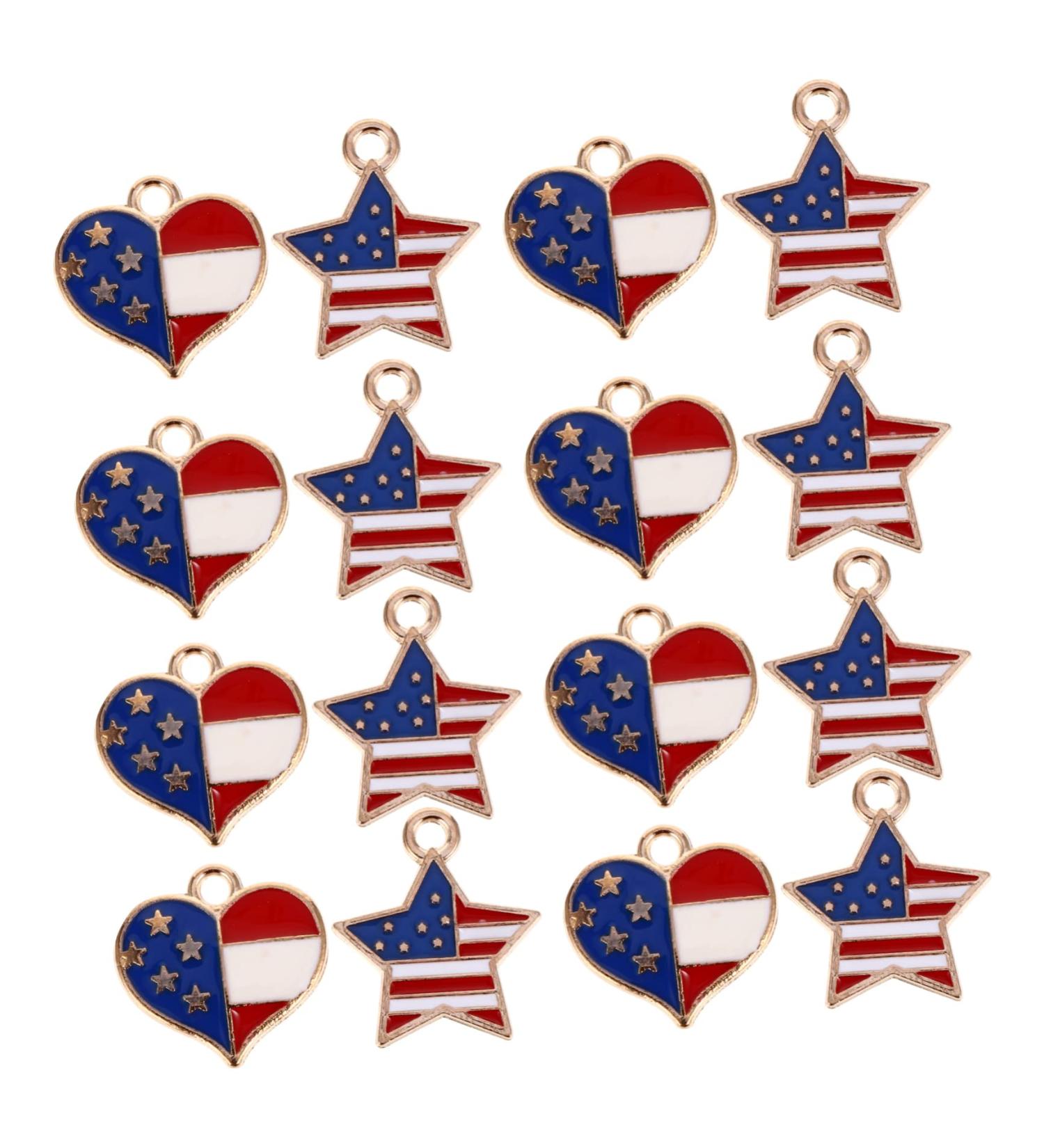 TEHAUX 40 Pcs Oil Drop Pendant Handmade Earrings Heart Charms for Bracelets Diy Us Alloy Charms Bead Simple - Buy Online on GoSupps.com