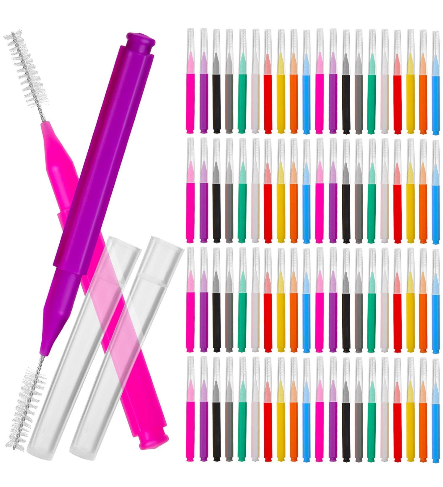 100pcs Interdental Tooth Flossing Brushes - Purple Braces Cleaning Picks for Oral Care - Buy Online on GoSupps.com