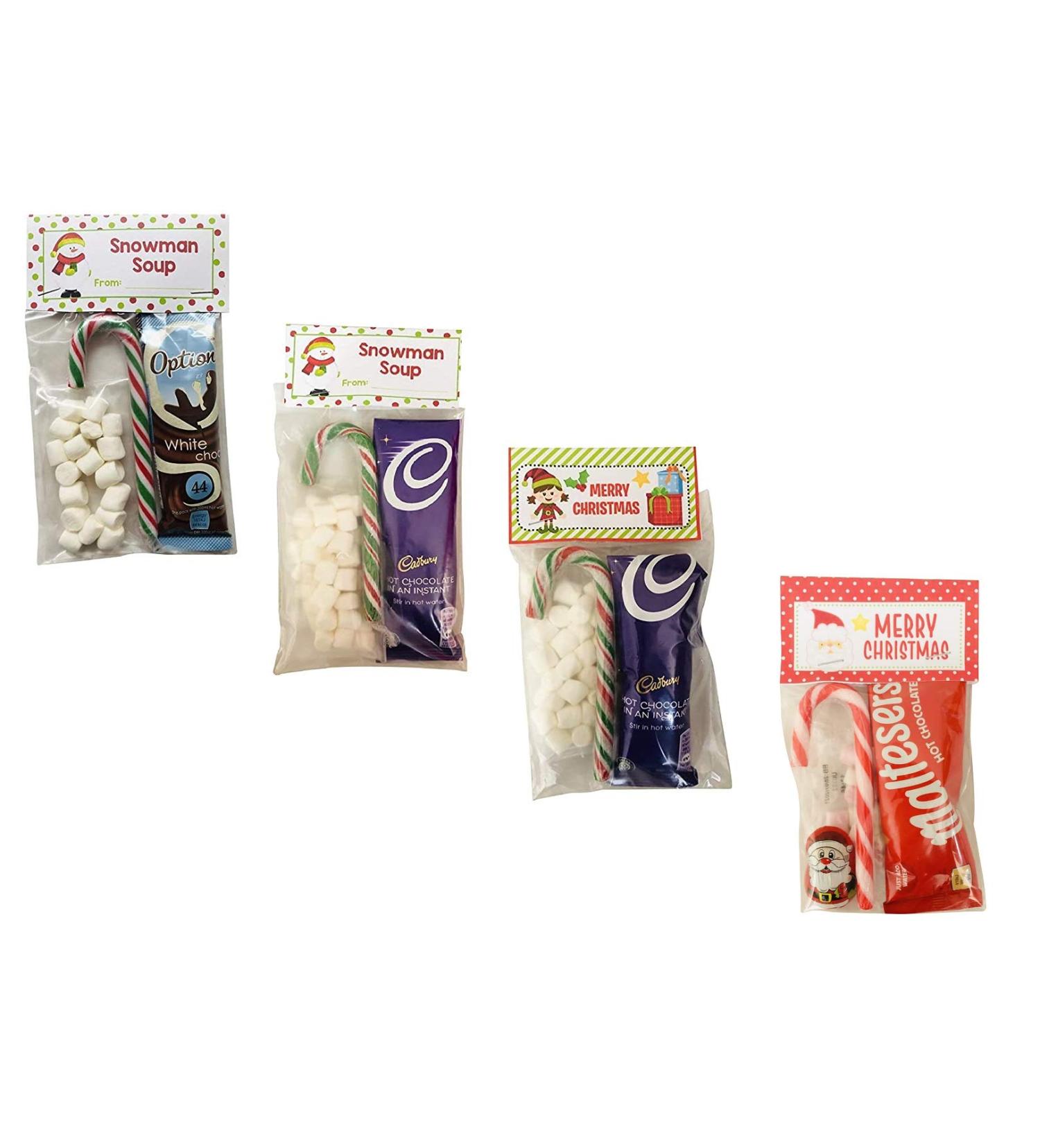 Snowman Soup Santa Elf Christmas Eve box fillers/stocking fillers Hot Chocolate Marshmallows & Candy Cane Xmas Hot Choc Gift (Santa Hot Chocolate) - Buy Online on GoSupps.com