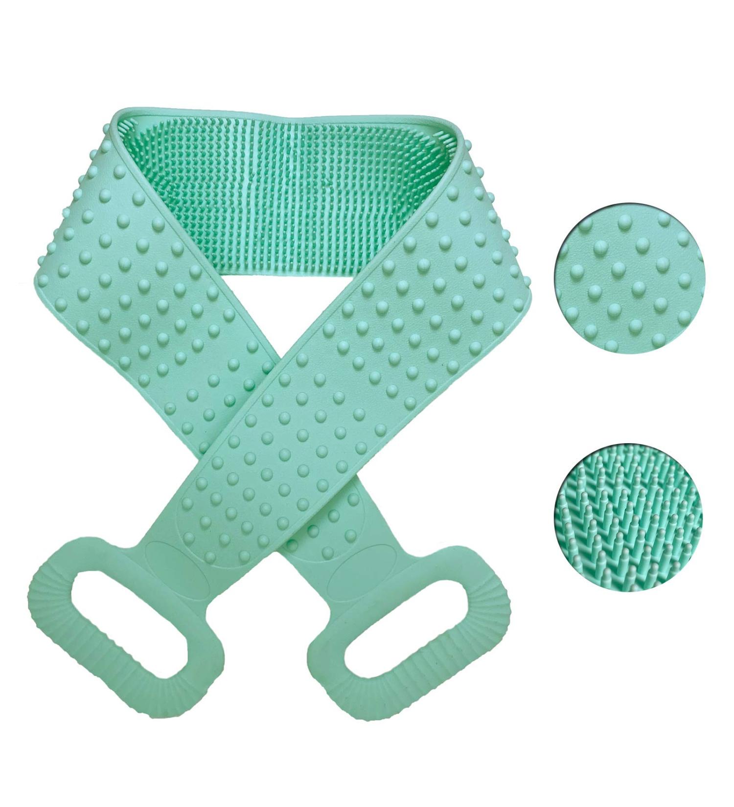 Silicone Exfoliating Bath Loofah Scrubber for Shower - Eco-Friendly Body Washcloth for Men and Women - Buy Online on GoSupps.com