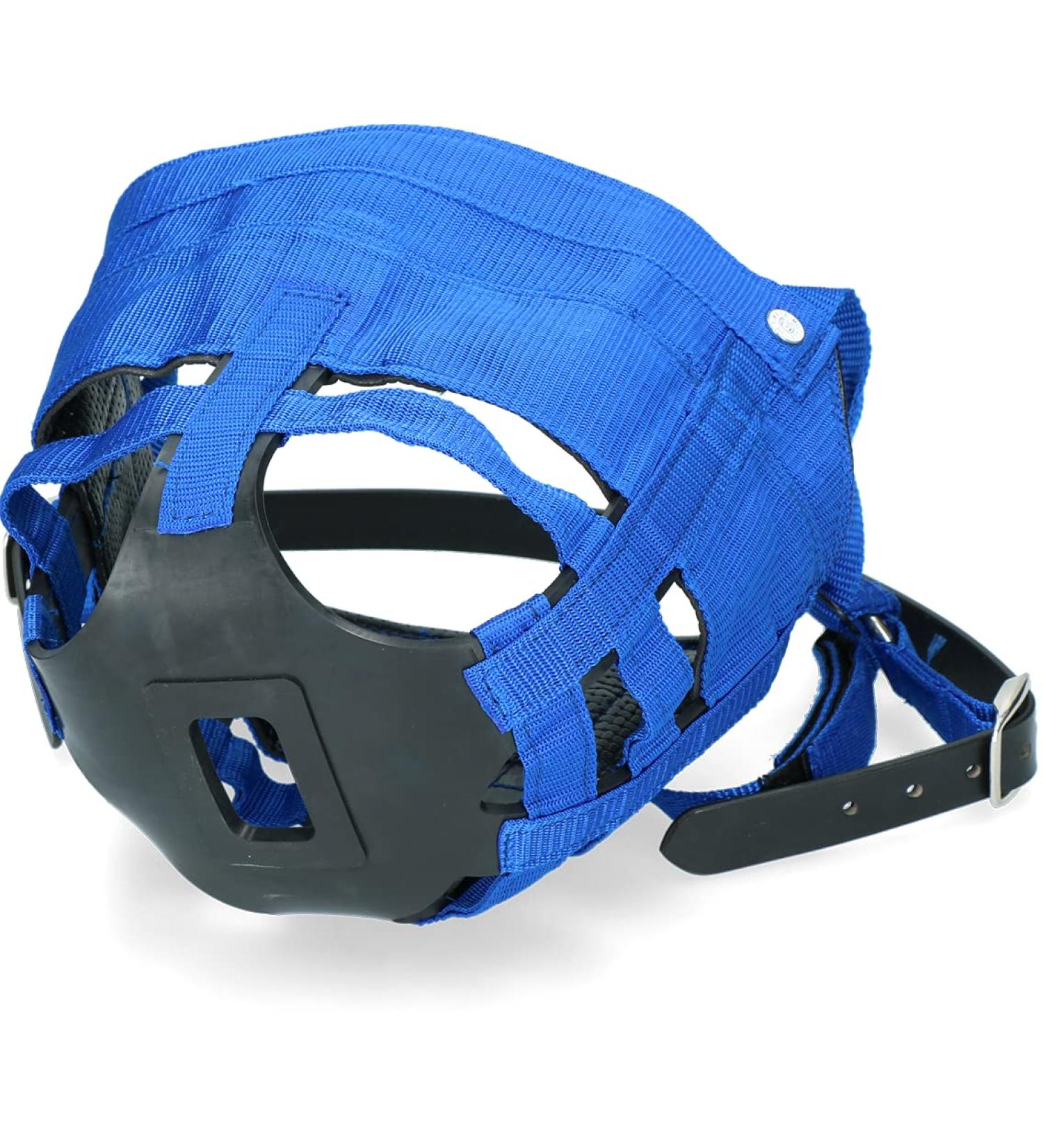 Excellent Horse Mask - Face Mask - Pony - Muzzle - Anti-grazing - Blue