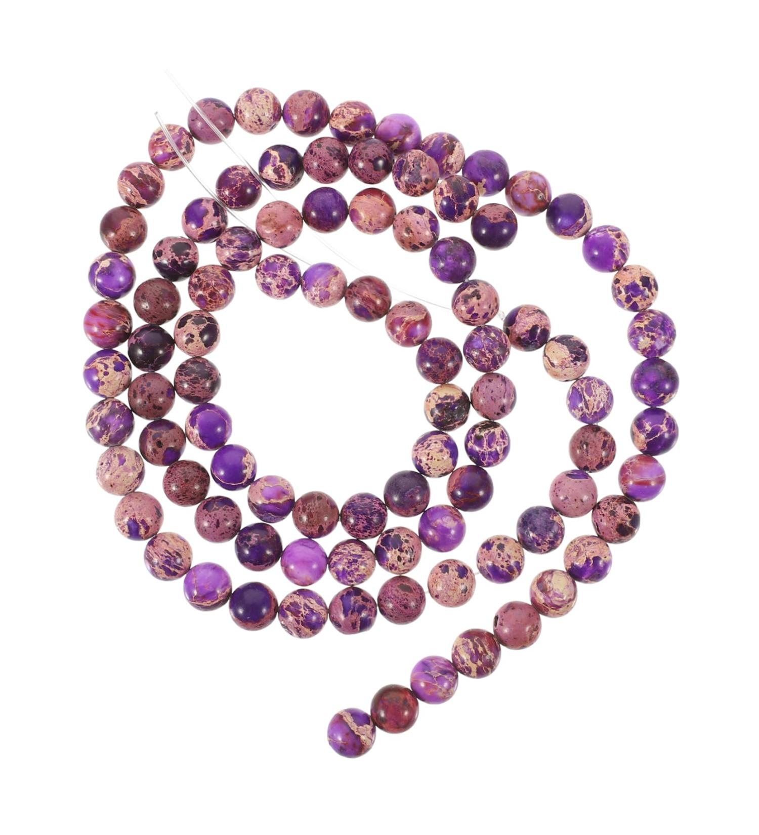 EXCEART 2pcs Christmas Beads Beaded Decor Stone Bead Bracelet Beads Jewelry for Jewelry Making Bead Jewelry Stone Bracelet Stone Jewelry Round Beads Emperor Stone Necklace Purple Purple 0.60X0.60X0.60CM - Buy Online on GoSupps.com
