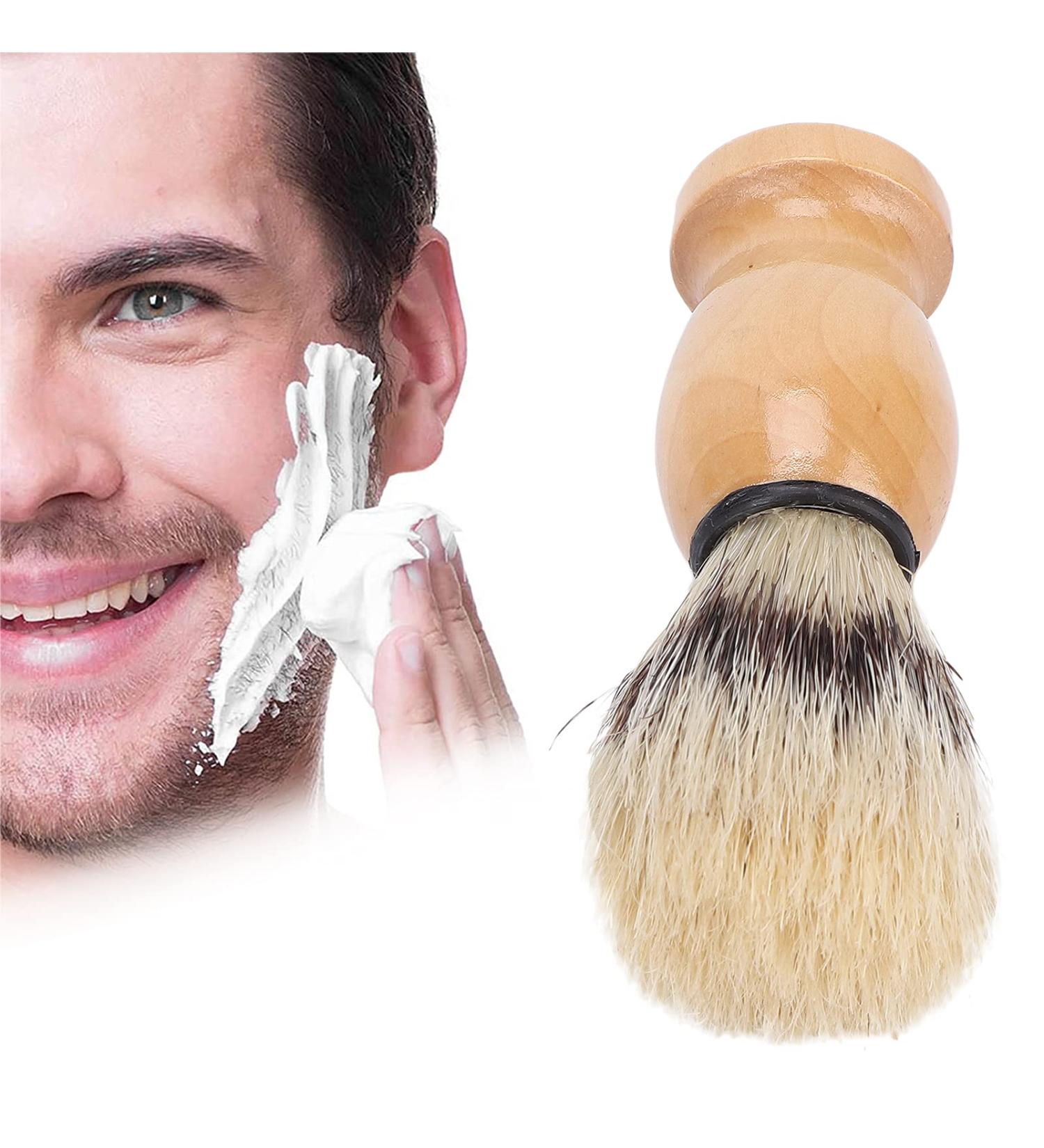 Portable Hair Shaving Brush - Essential Facial Care Tool for Double Edge & Straight Razors - International Shipping Available - Buy Online on GoSupps.com