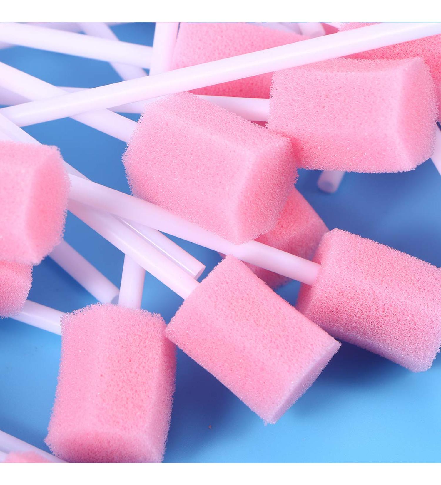 Healifty 100PCS Disposable Pink Dental Swabs - Oral Sponge for Tooth Cleaning - Ideal for Clinic and Hospital - Buy Online on GoSupps.com