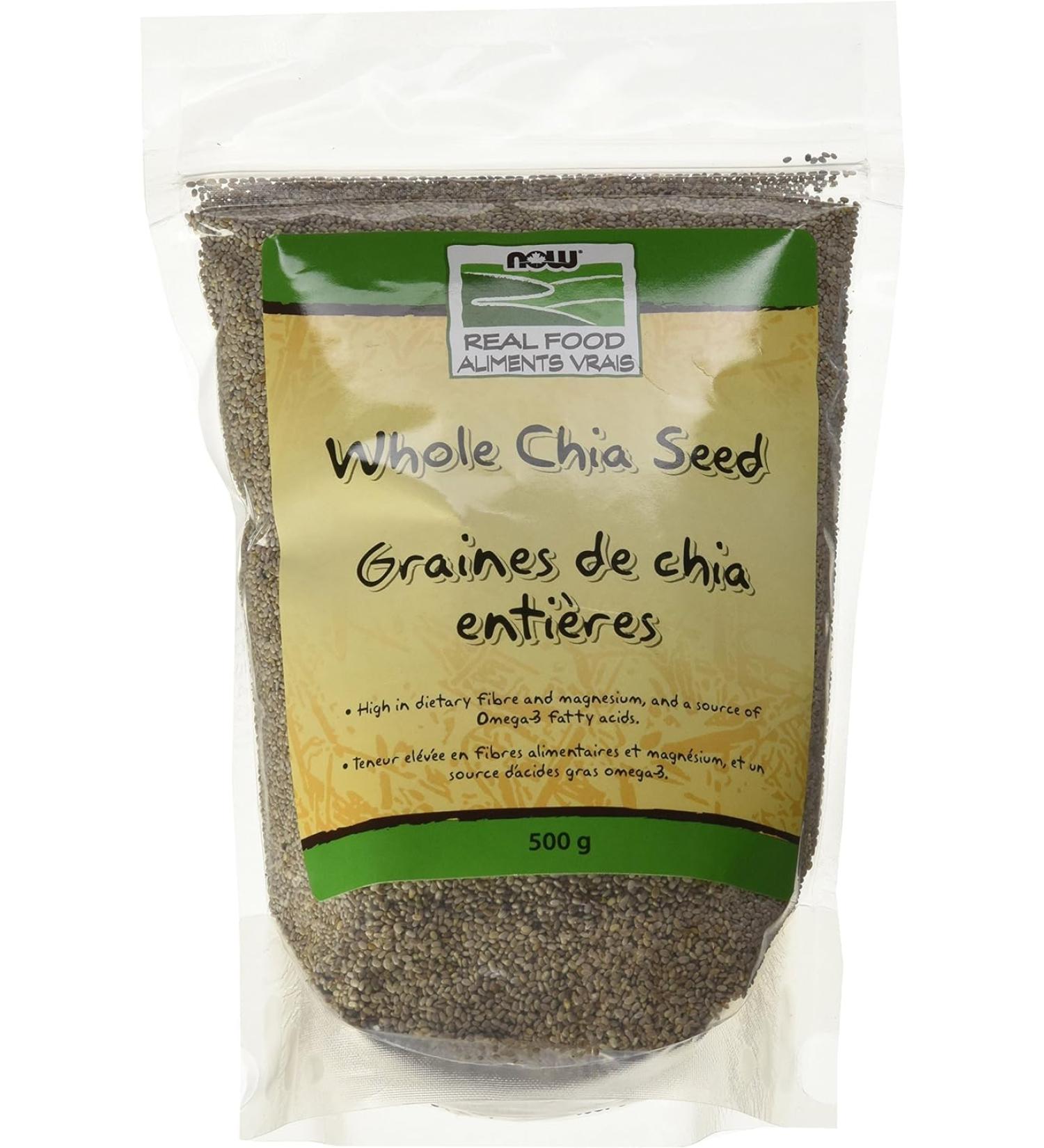 Now Foods Whole White Chia Seed 500g White Chia seeds 500 g (Pack of 1) - Buy Online on GoSupps.com