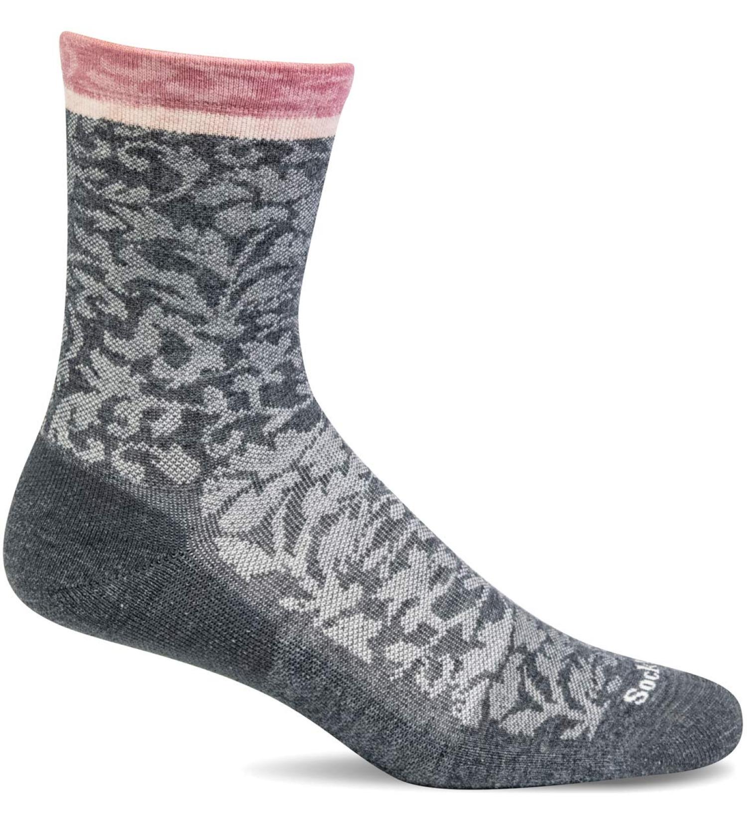 Sockwell Women's Plantar Cush Crew Sock - Charcoal | Medium-Large Size - Buy Online on GoSupps.com