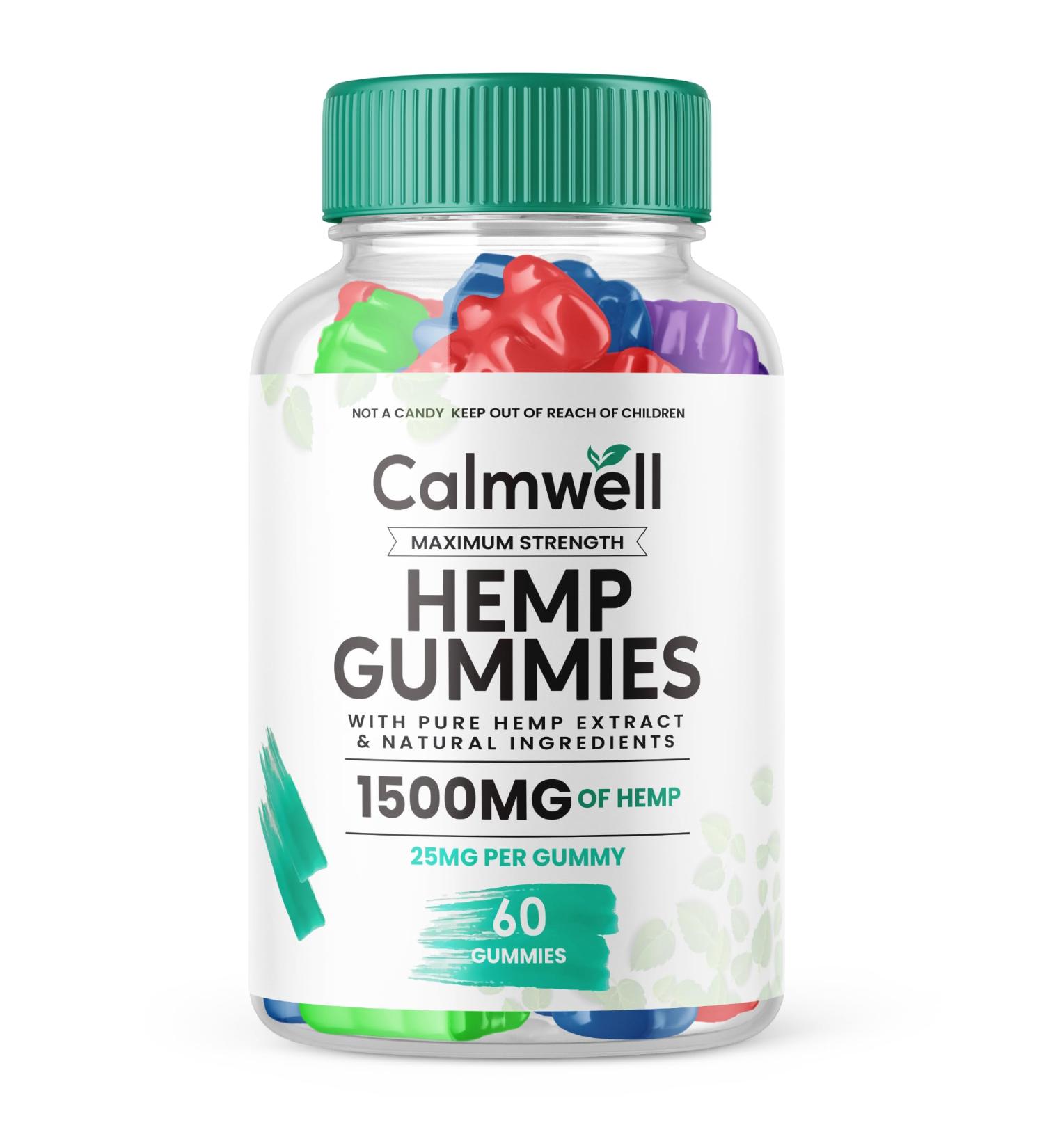 Calmwell Hemp Gummies - Official Formula - Calmwell Gummies Extra Strength Maximum Performance Hemp Blend Calm Well Gummies Great Taste 25mg Per Gummy 1500mg Per Bottle New 2024 Blend (60 Gummies) - Buy Online on GoSupps.com
