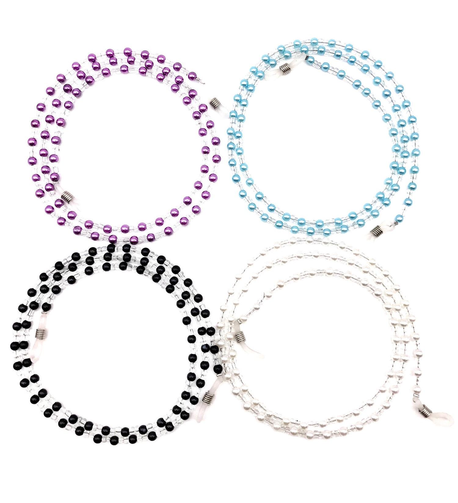 4 Pcs Acrylic Beaded Eyeglass Chains Sunglass Holder Strap Eyewear Necklace - Buy Online on GoSupps.com