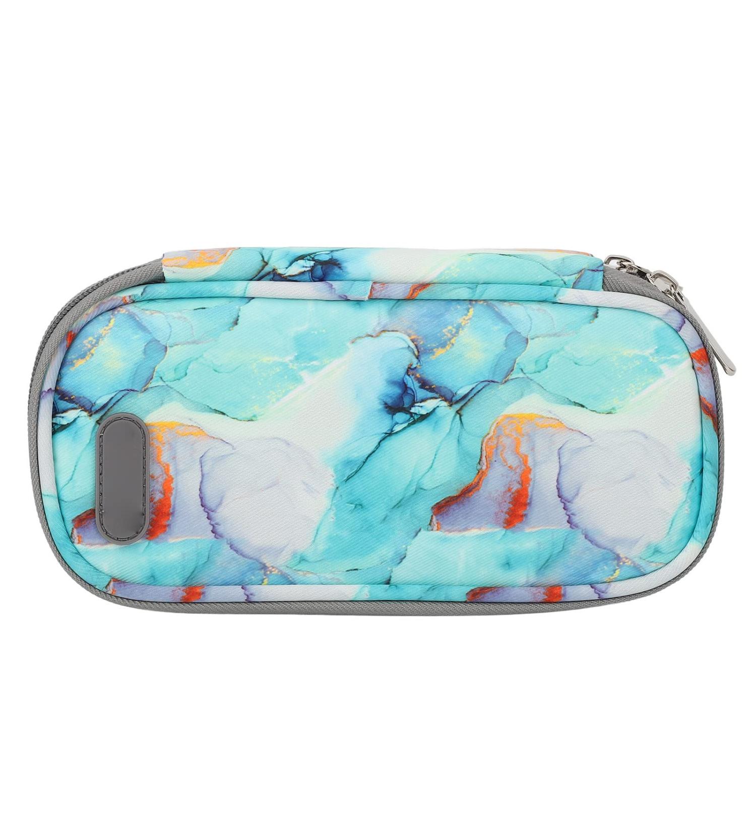 Portable Insulin Cooler Bag Diabetic Supplies Organizer - Marble Green - Buy Online on GoSupps.com