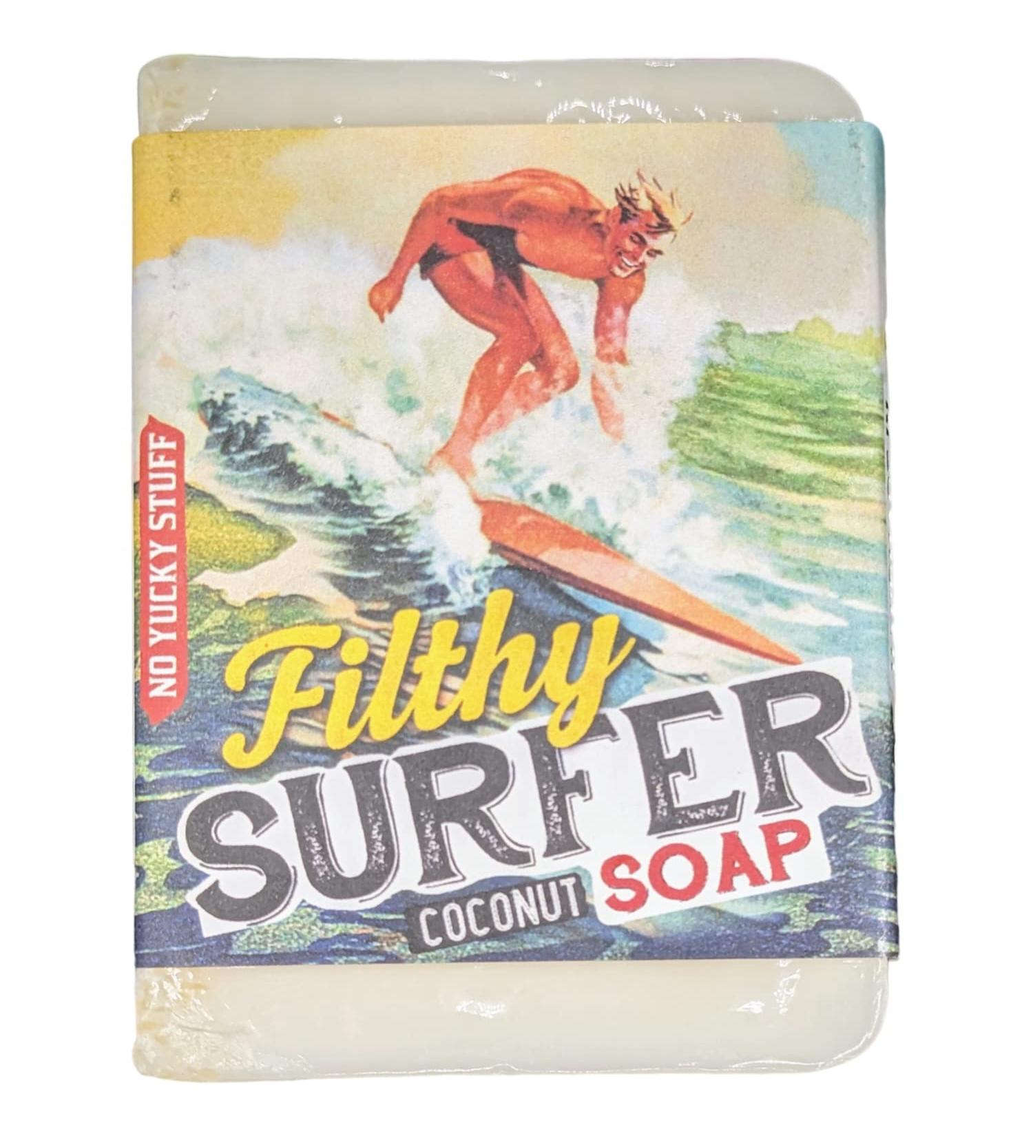 Filthy Surfer All Natural Coconut Soap Bar - Luxury White Soap for Men | Eco-Friendly & Gentle Skin Care - Buy Online on GoSupps.com