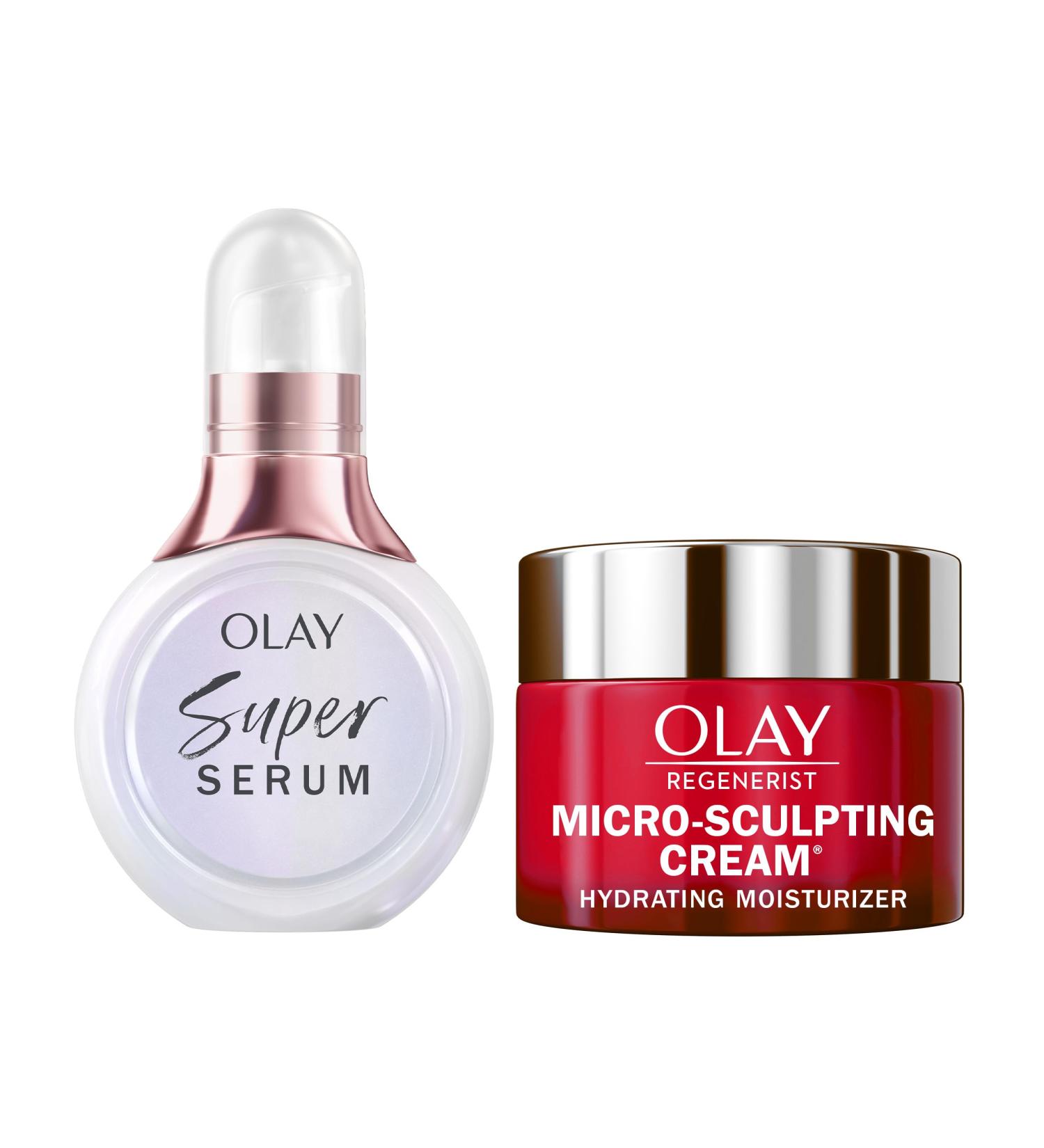 Olay Super Serum and MicroSculpting Cream Mini Duo Best Sellers Kit Super Serum 0.4 FL OZ MSC 0.5 FL OZ - Buy Online on GoSupps.com