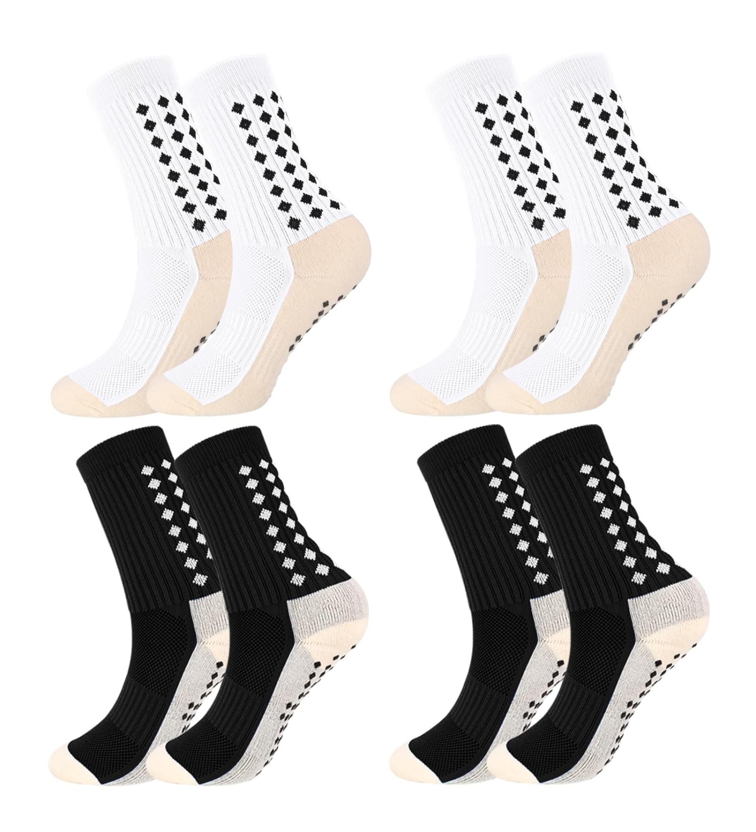 Buy Newofview Football Socks for Men - 4 Pairs Anti-Slip Grip Slipproof Sports Socks for Football Basketball and Running (Sizes 39-46) - Buy Online on GoSupps.com