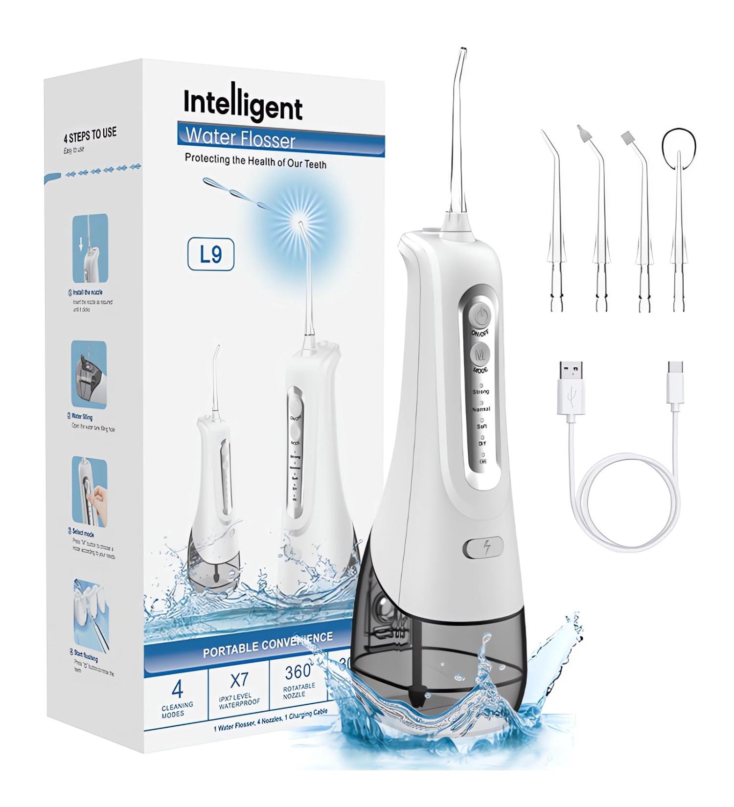 Water Dental Flosser - Cordless Oral Irrigator | 4 Modes Waterproof 6 Nozzles | Perfect for Travel & Home - Buy Online on GoSupps.com