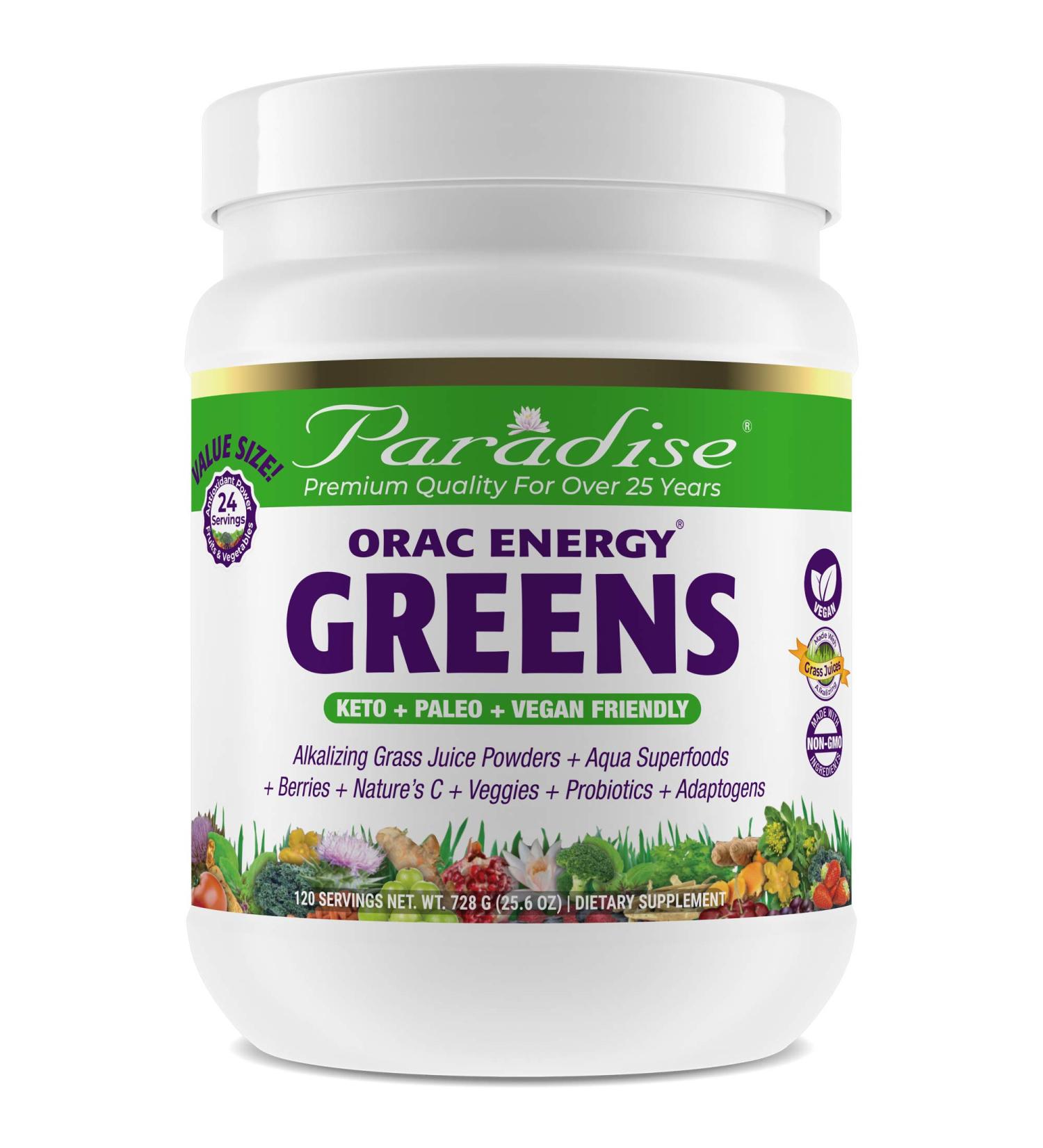 Paradise Herbs ORAC Energy Greens 25.6 oz (728 g)