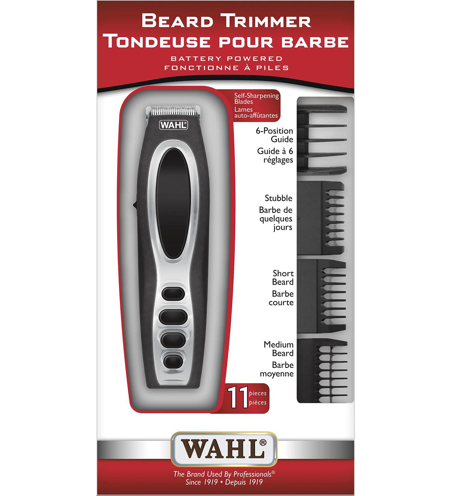Buy Wahl Canada Beard Trimmer Model 3283 - Battery Operated Self-Sharpening Blades V-Trim Guide for Precision Grooming - International Shipping Available - Buy Online on GoSupps.com