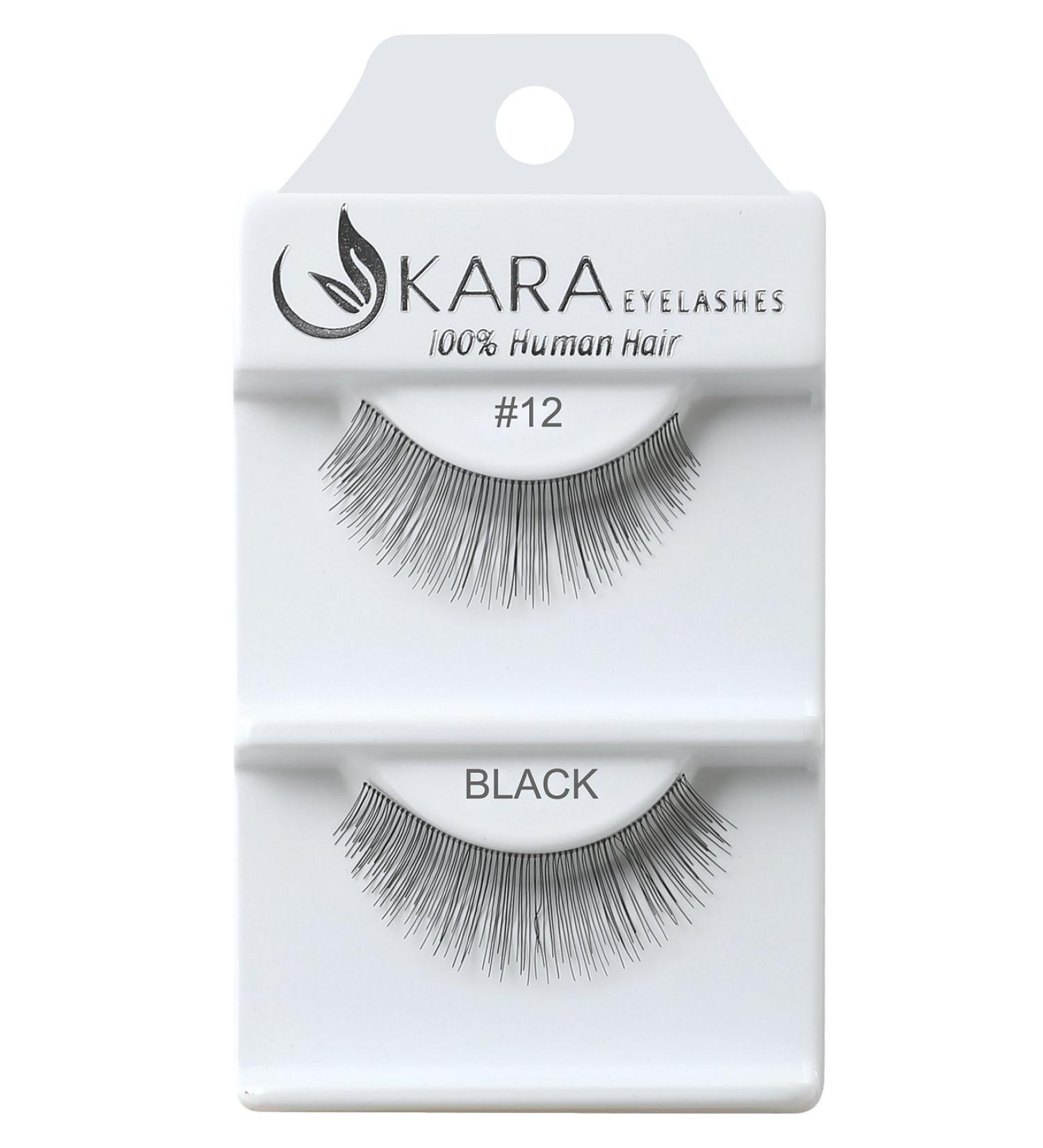 Kara Beauty Human Hair Eyelashes - 12 (Pack of 12) 012