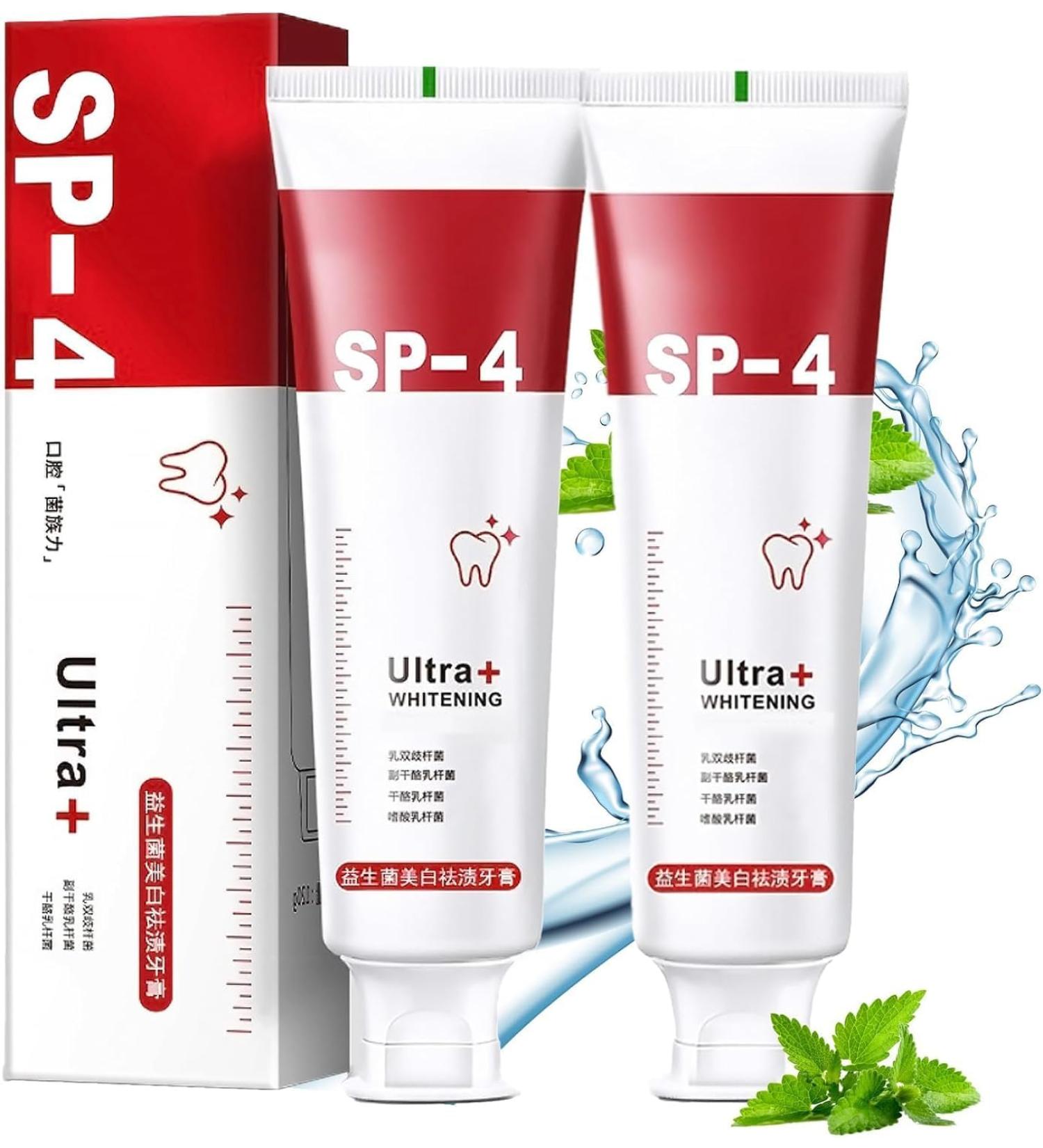 Yayashi SP-4 Probiotic Whitening Toothpaste - Brightens Teeth Freshens Breath Promotes Healthy Gums & Prevents Tartar - International Shipping Available - Buy Online on GoSupps.com
