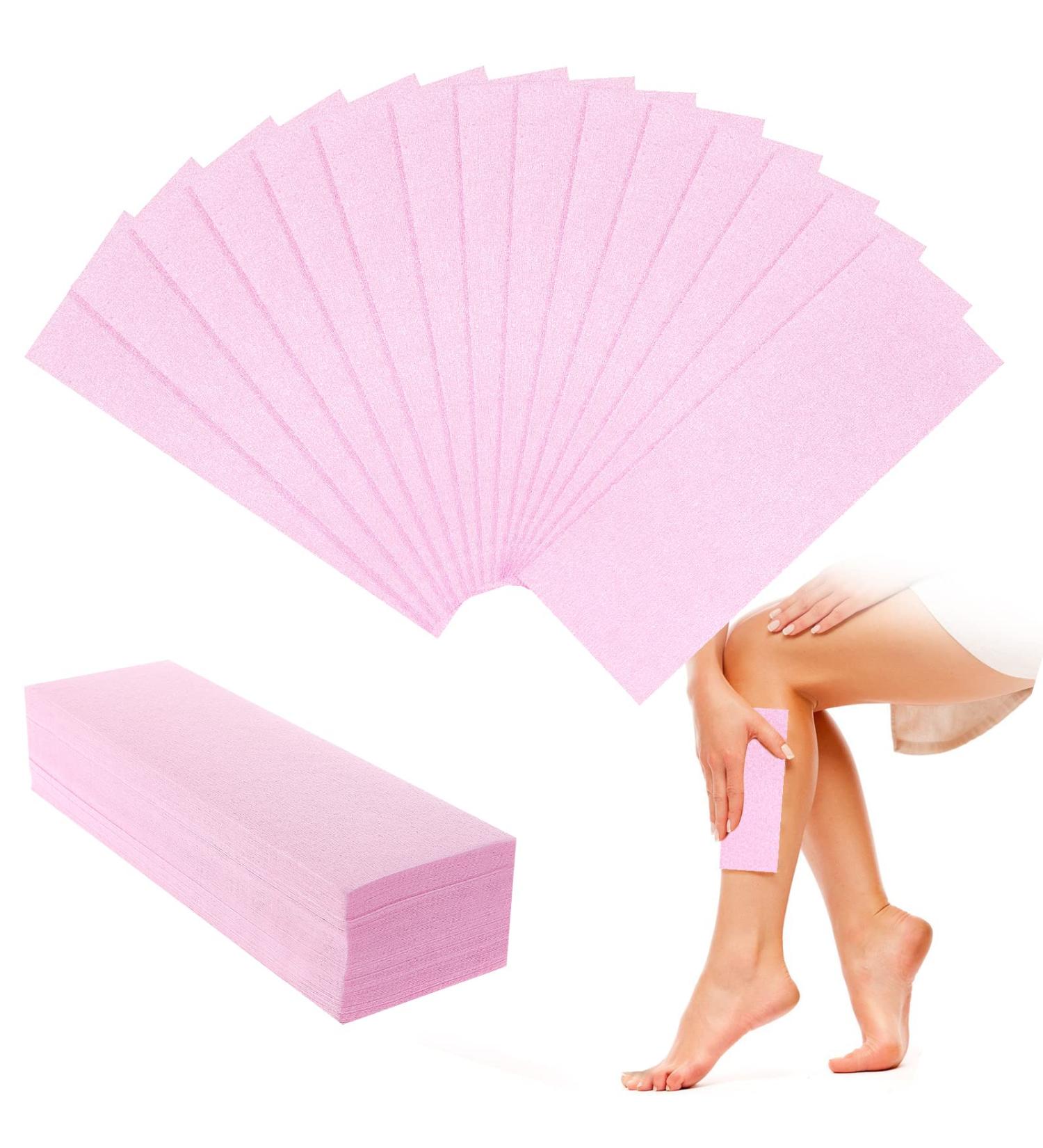Molain 100-Piece Pink Wax Strips for Facial and Body Hair Removal - Non-Woven Epilating Wax Strip Paper - Buy Online on GoSupps.com