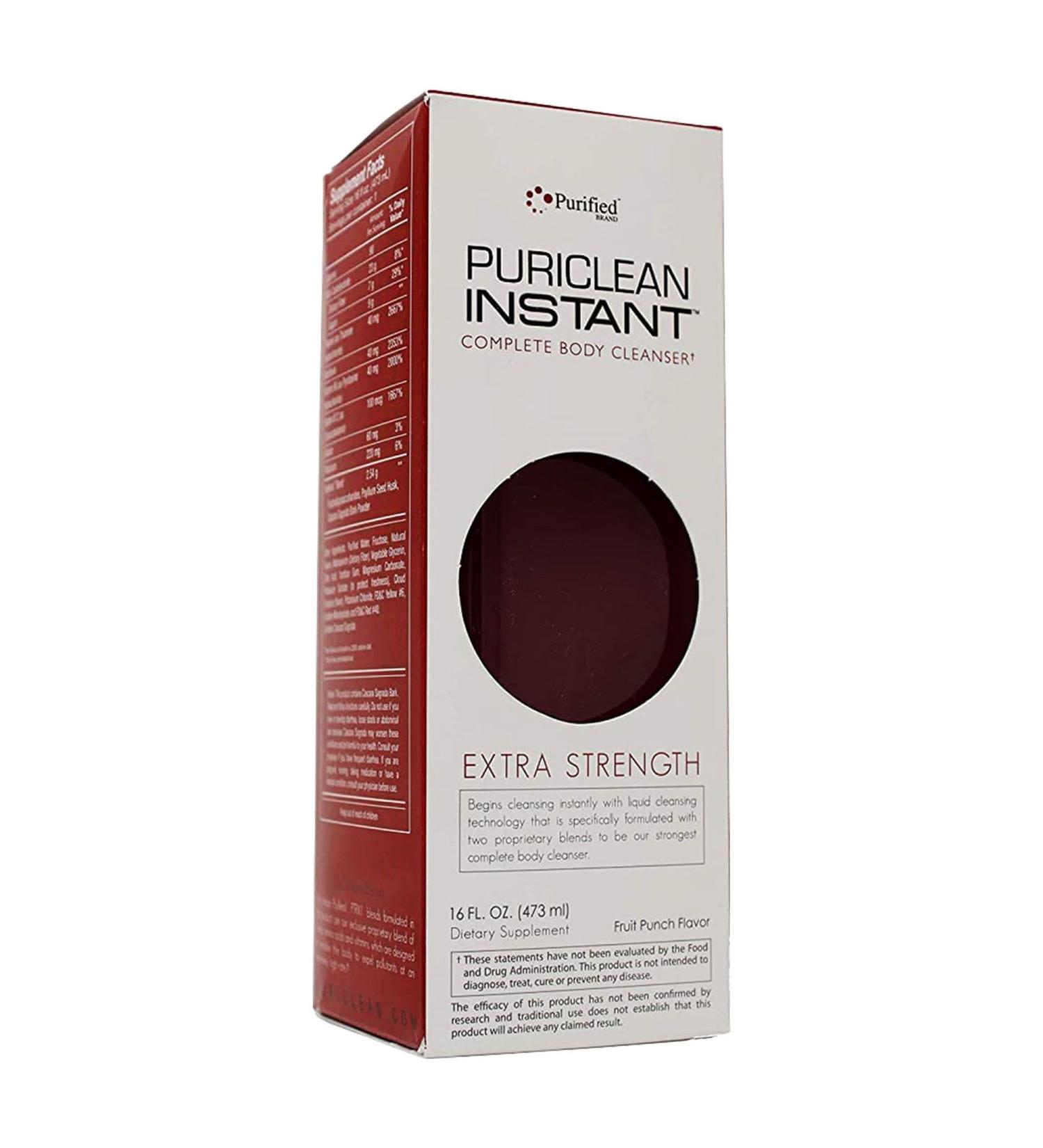Puriclean 16oz Instant Acting Detox Liquid - Same Day Extra Strength Cleanse - Fast Flush Cleansing - Fruit Punch Flavor - Buy Online on GoSupps.com