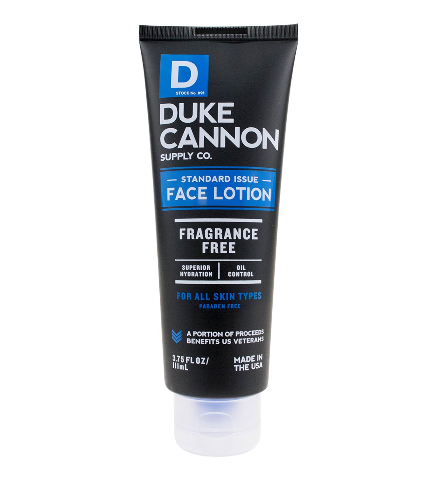 Duke Cannon Supply Co. Standard Issue Face Lotion for Men  3.75 ounce/Fragrance-Free