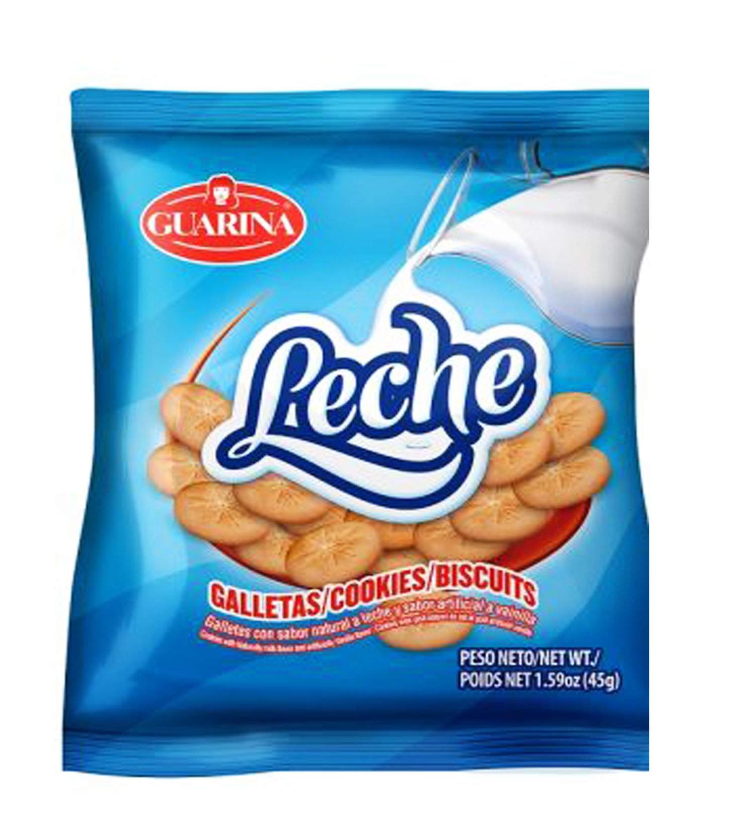 4 Set- Guarina Galletas Dulces Ideal con Leche (Sweet Crackers) Contains: Wheat, Milk and Soy 45g, 1.4 Ounce 4 set 1.59 Ounce