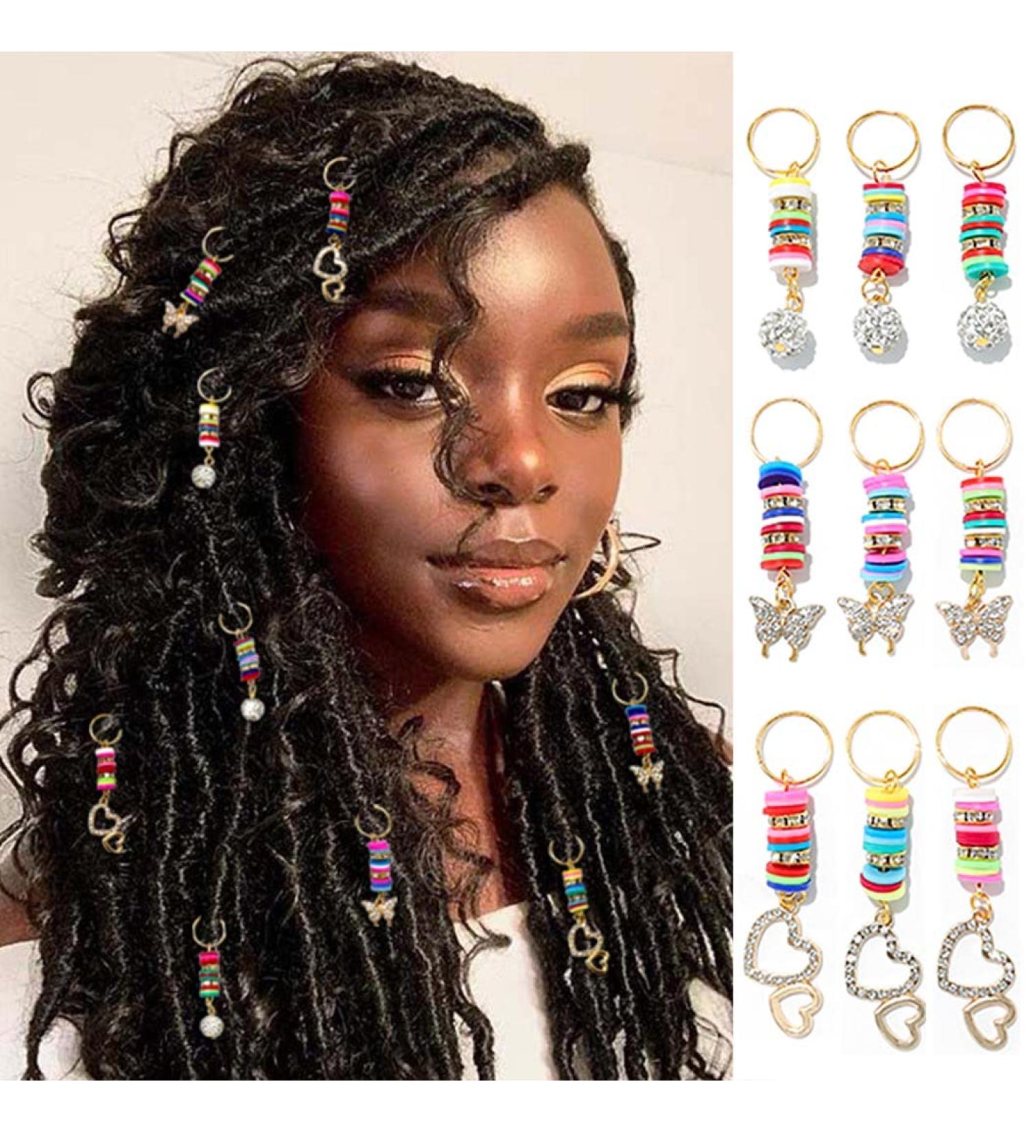 Gold Rhinestone Loc Jewelry Set for Black Women - 9PCS - Buy Online on GoSupps.com