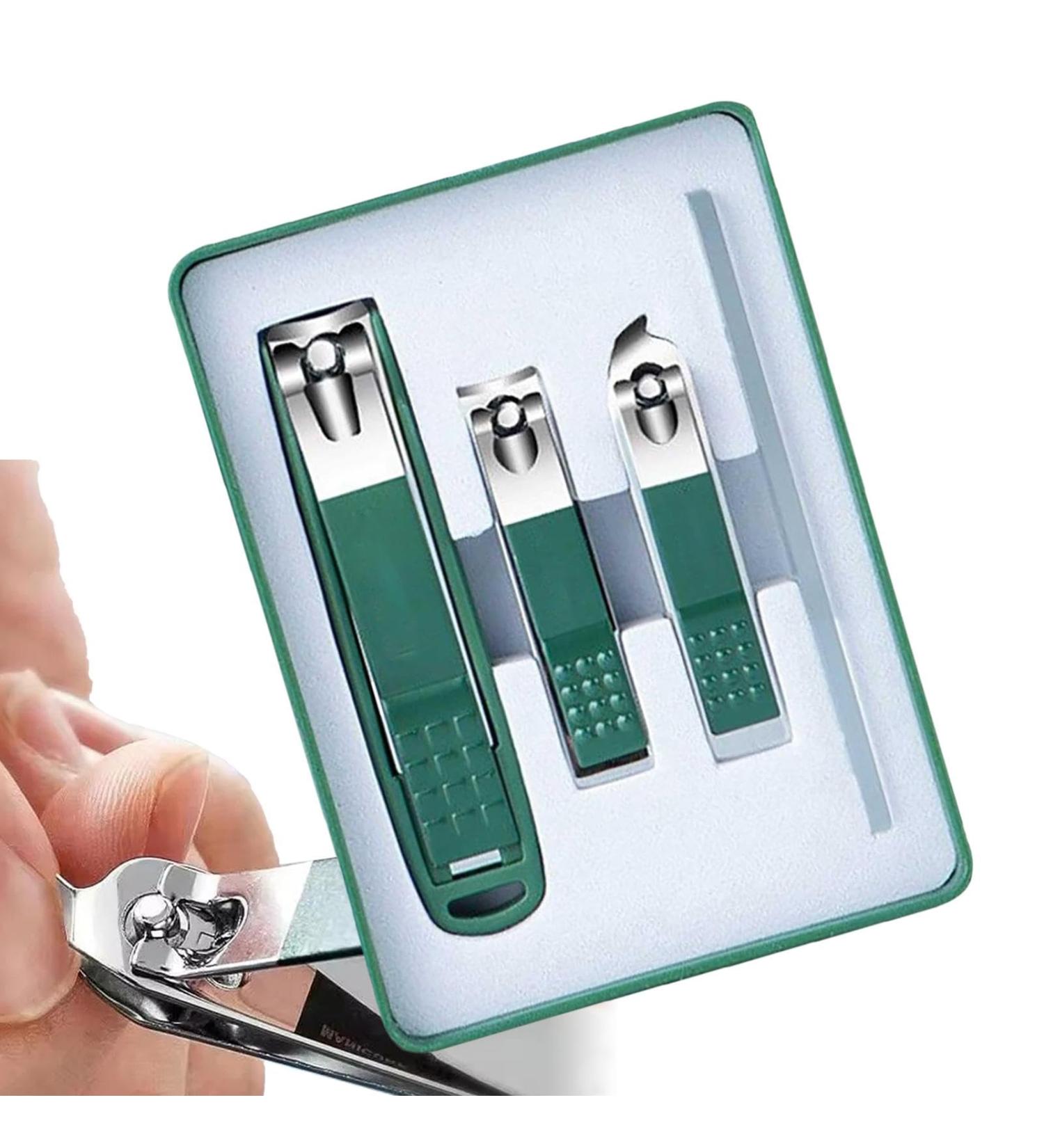 Nail Clippers Set | Stainless Steel Nail Nail Care Tools With Storage Box Personal Care For Men And Women Thick Cutter - Buy Online on GoSupps.com