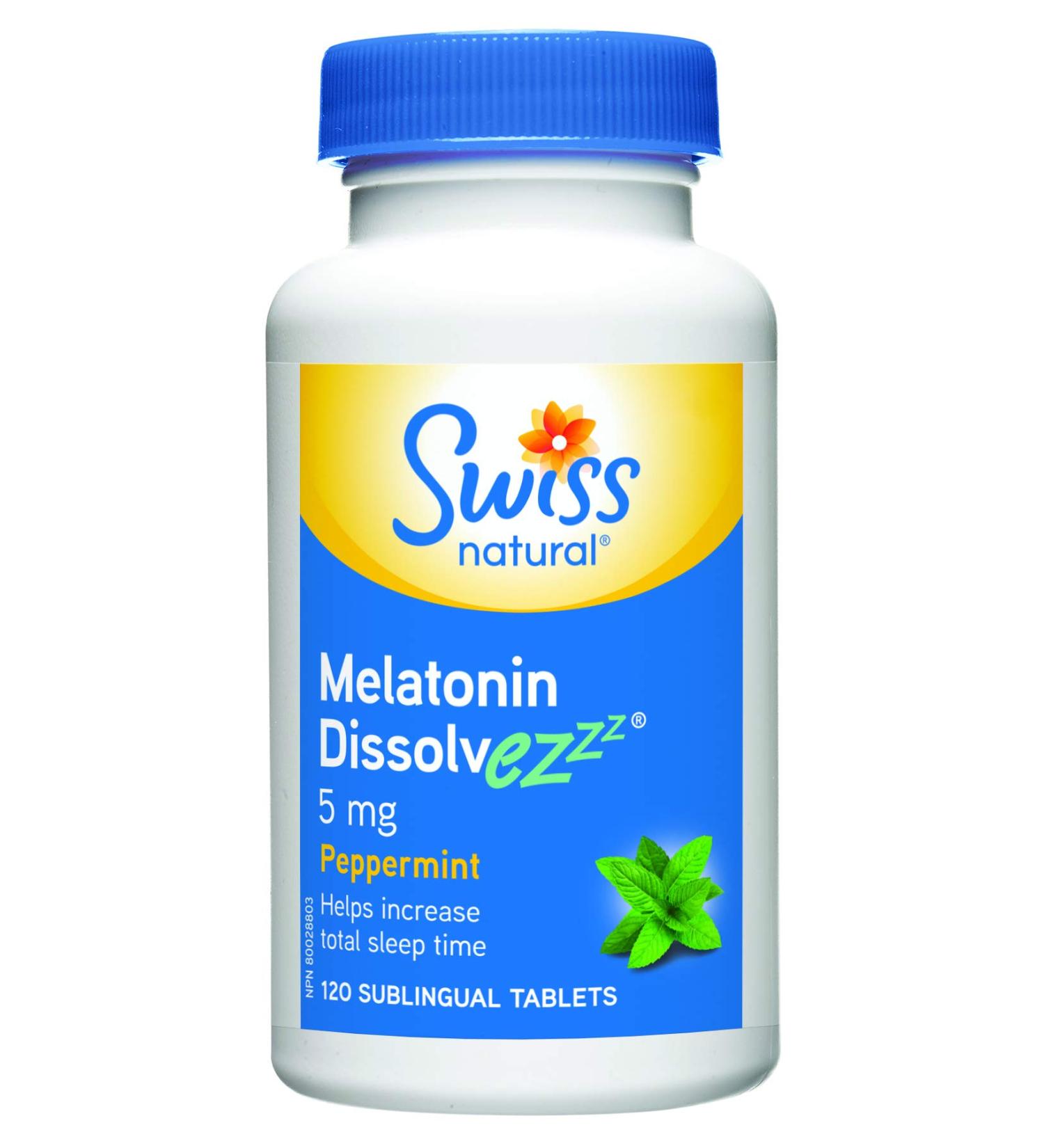 Swiss Natural Melatonin Dissolvezzz 5 mg Tablet 120 - Buy Online on GoSupps.com