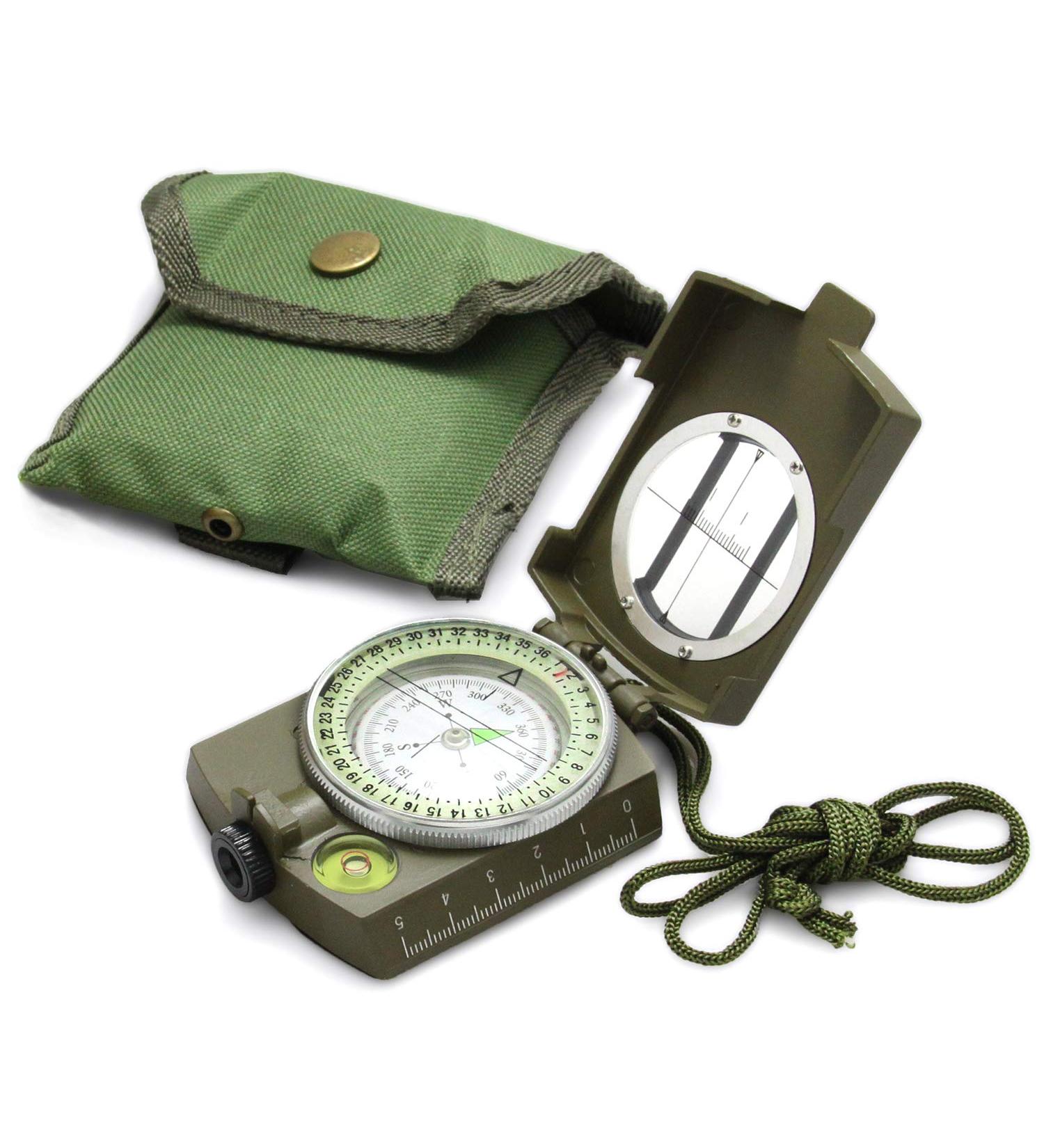 Eyeskey Multifunctional Tactical Survival Military Compass with Lanyard & Pouch | Waterproof & Impact Resistant | Lensatic Sighting Compass for Hiking EK1001 Green Compass - Buy Online on GoSupps.com