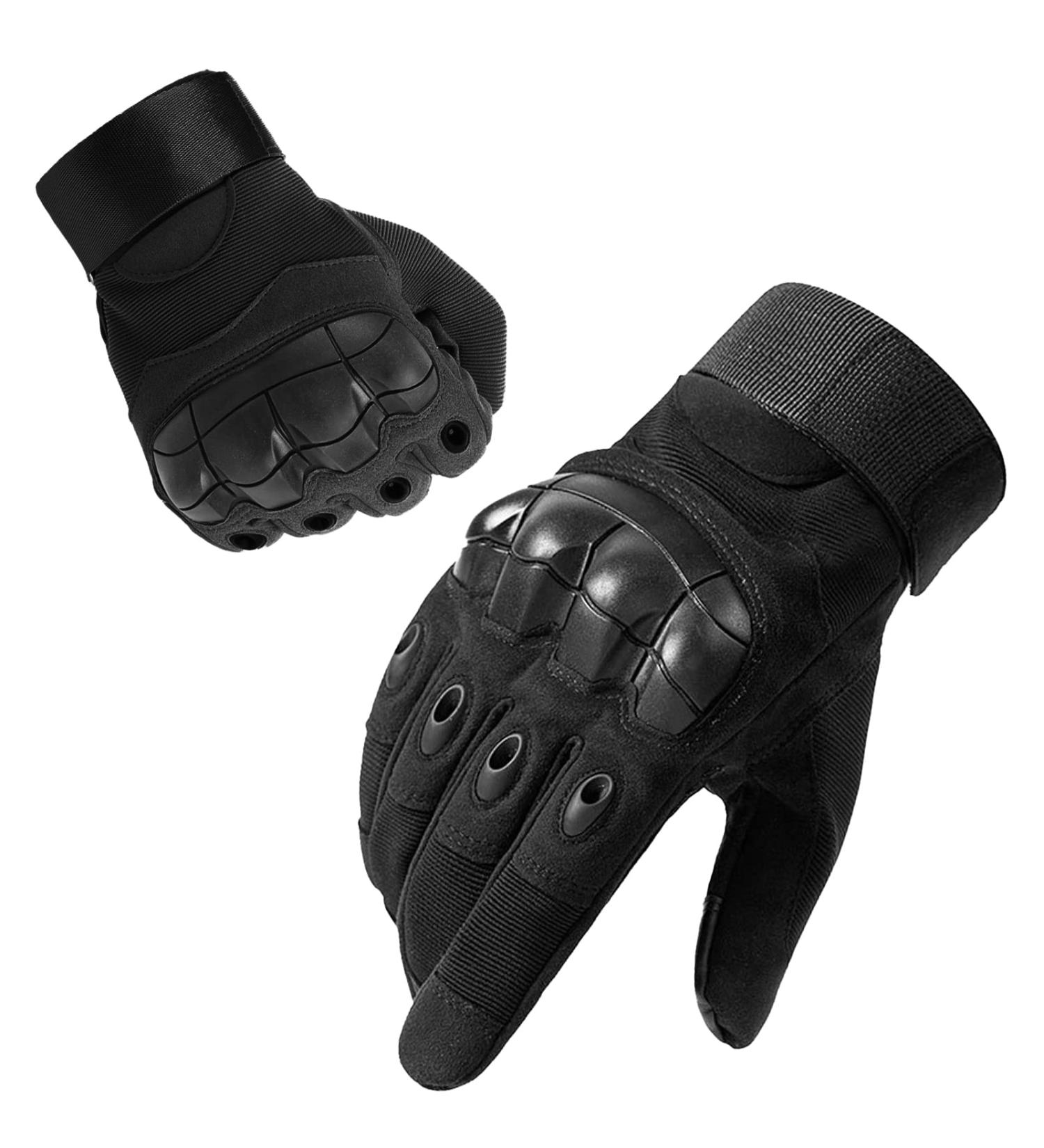 Firschoie Tactical Gloves - Military & Motorcycle Gloves with Hard Ankle Protection & Touchscreen - Ideal for Jungle Exploration & Trekking (Black M) - Buy Online on GoSupps.com